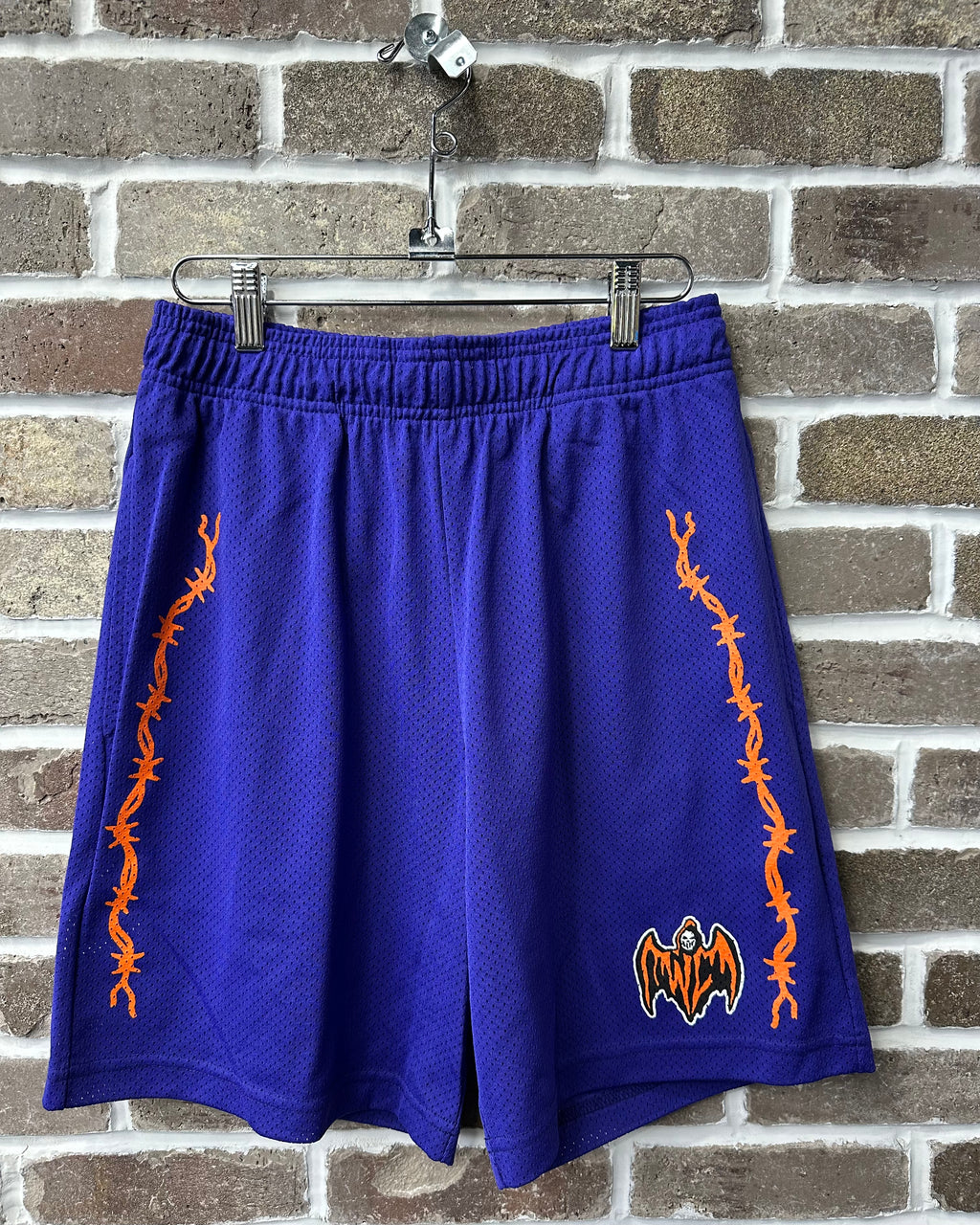 Warren Lotas Barbed Wire Blue Mesh Shorts