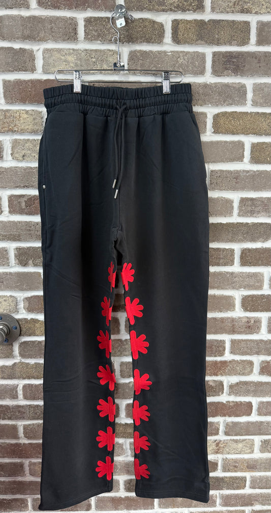 Lost Shdws Single Layered Classic Black/Red Sweatpants