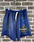 Vertabrae Double Emblem Shorts Blue
