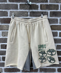 Lost Intricacy Rhinestone Creme/Green Mitt Shorts