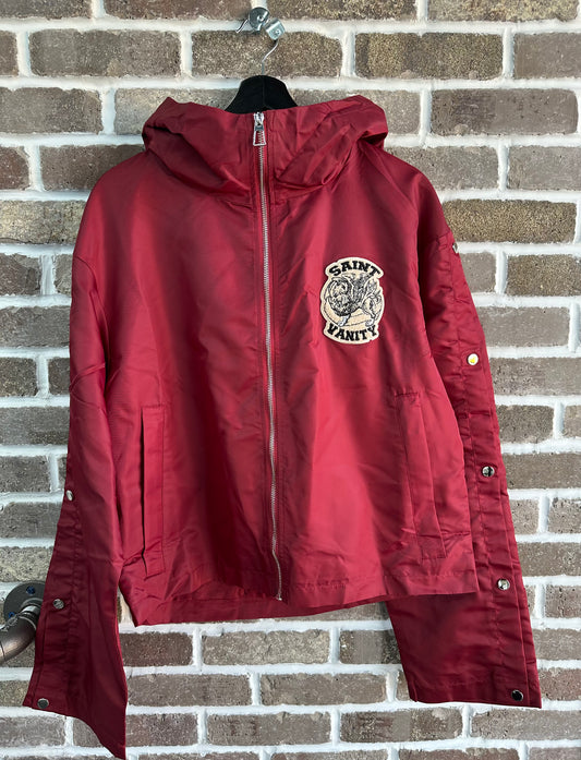 Saint Vanity Nylon Top Burgundy & Black