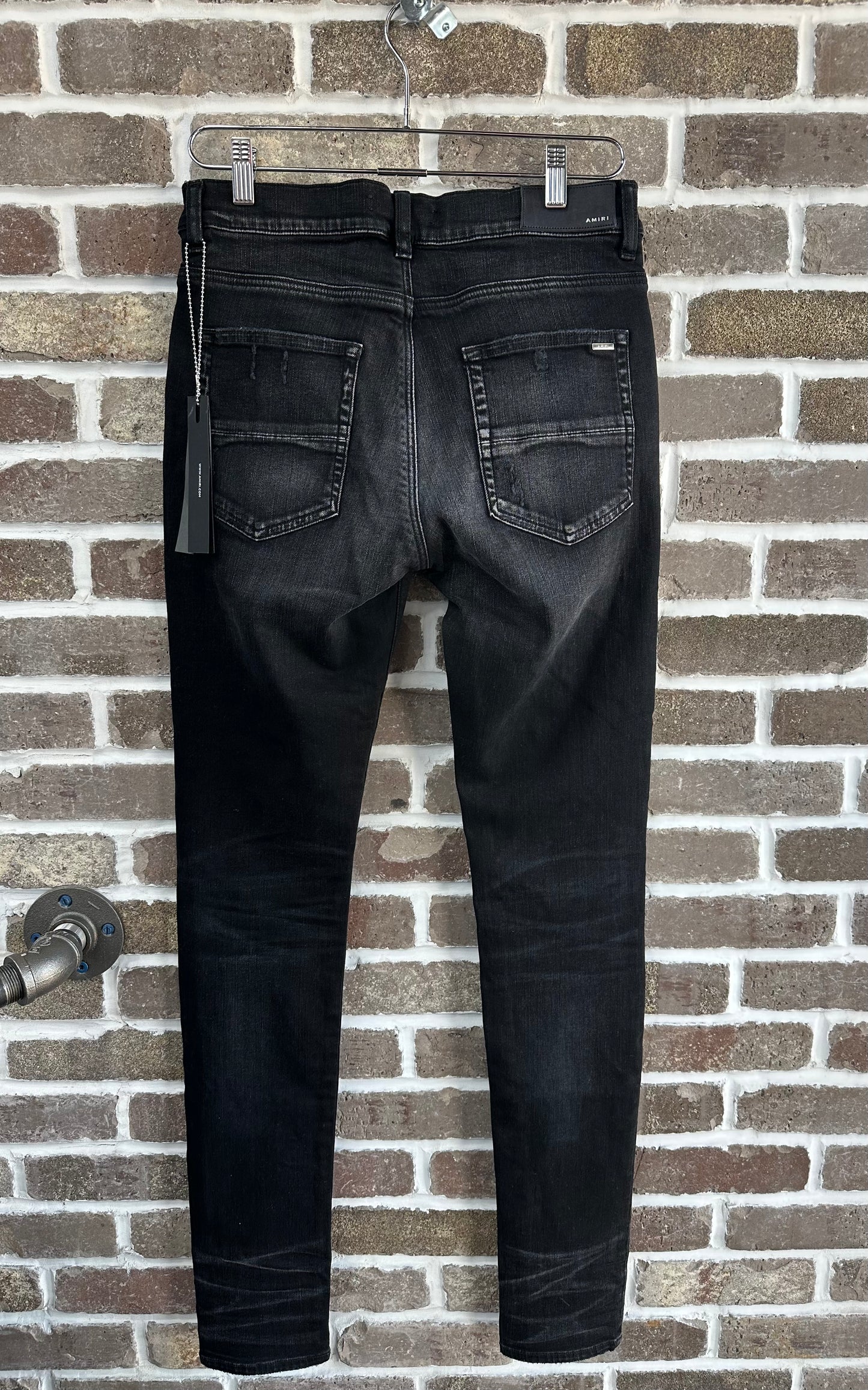 Amiri MX1 Black Camo Patch Jeans