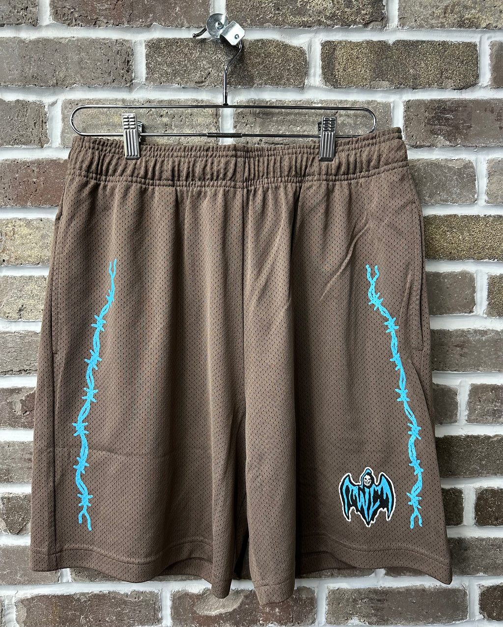Warren Lotas Barbed Wire Brown Mesh Shorts