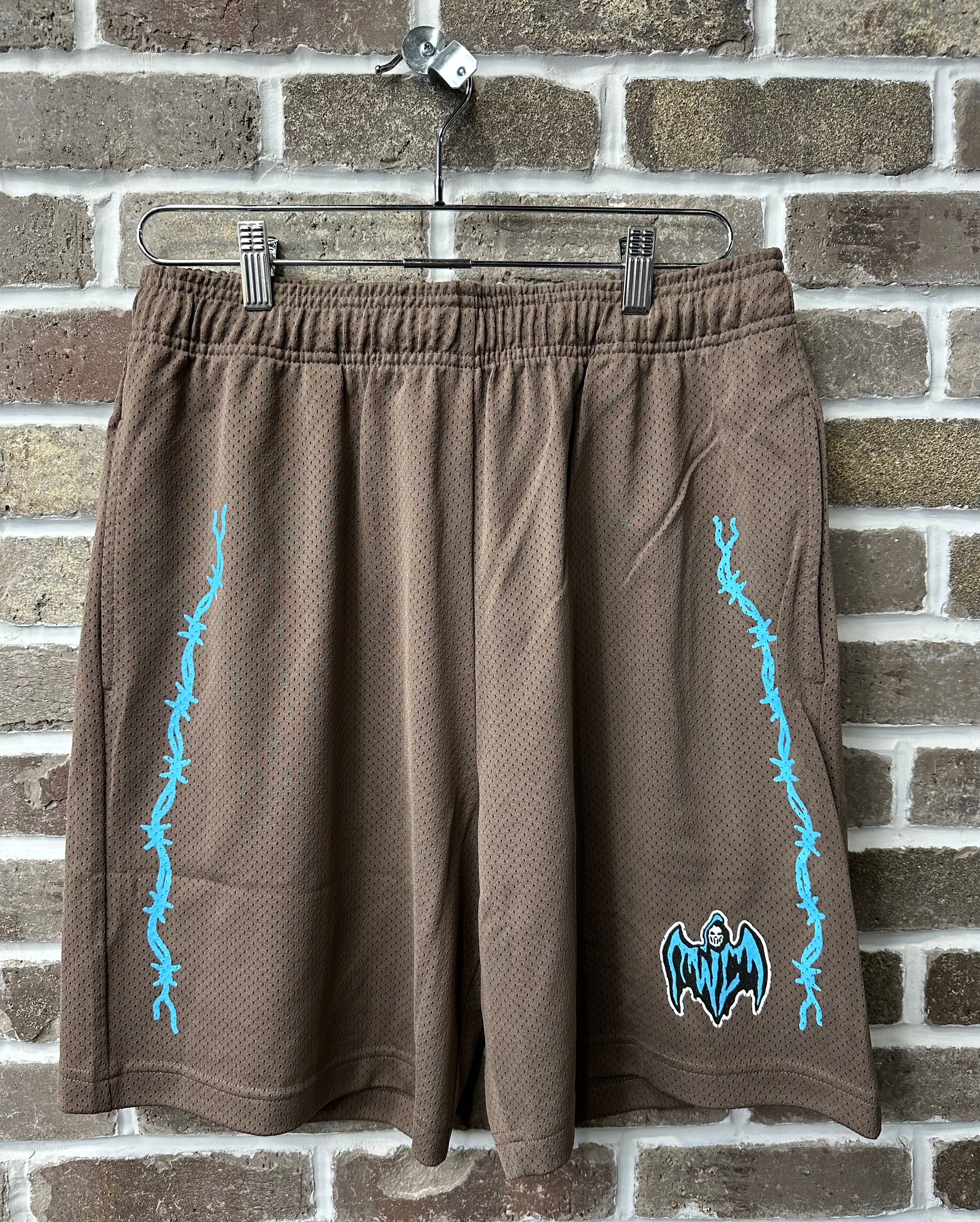 Warren Lotas Barbed Wire Brown Mesh Shorts
