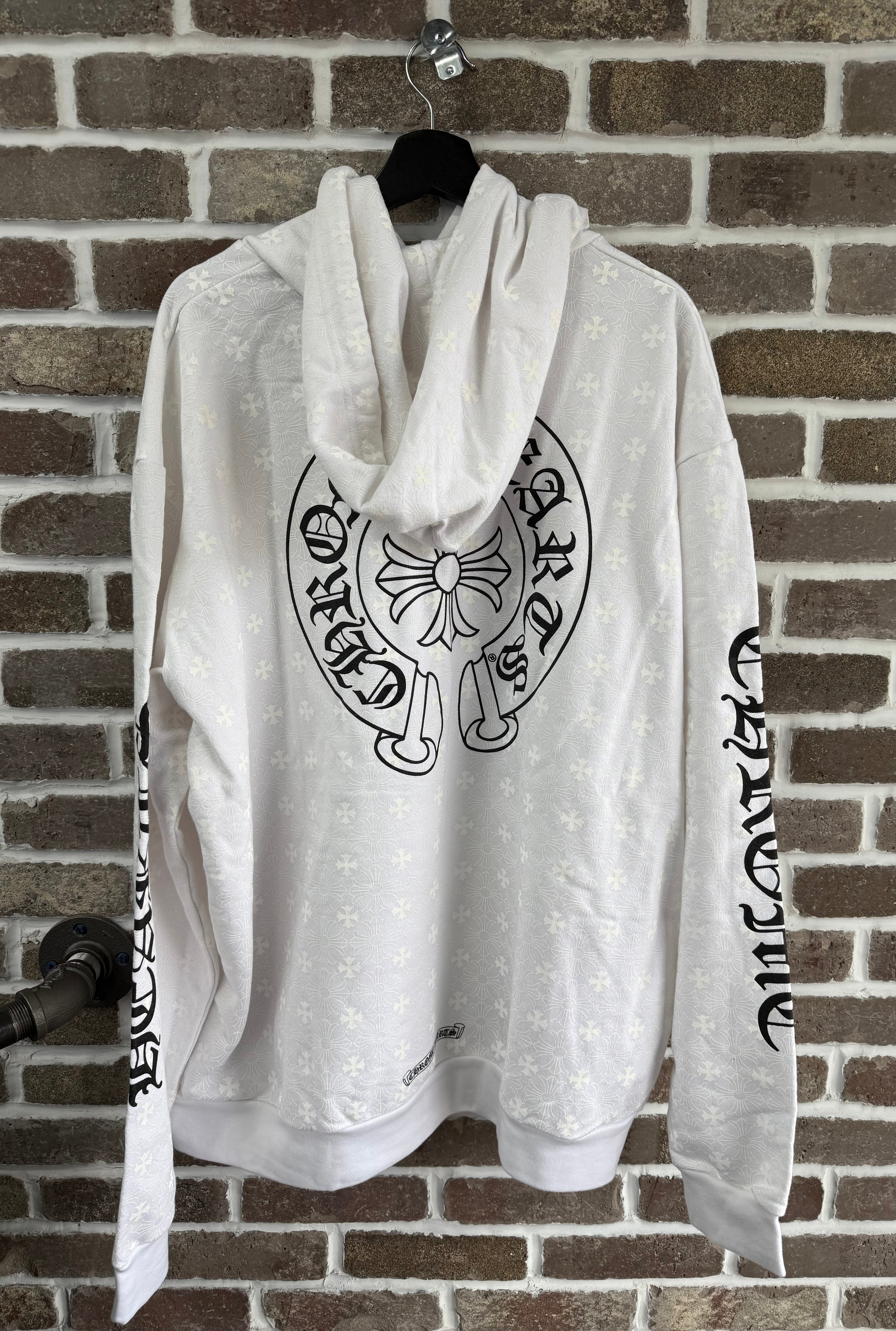 Chrome Hearts Plus Cross Monogram Hoodie White
