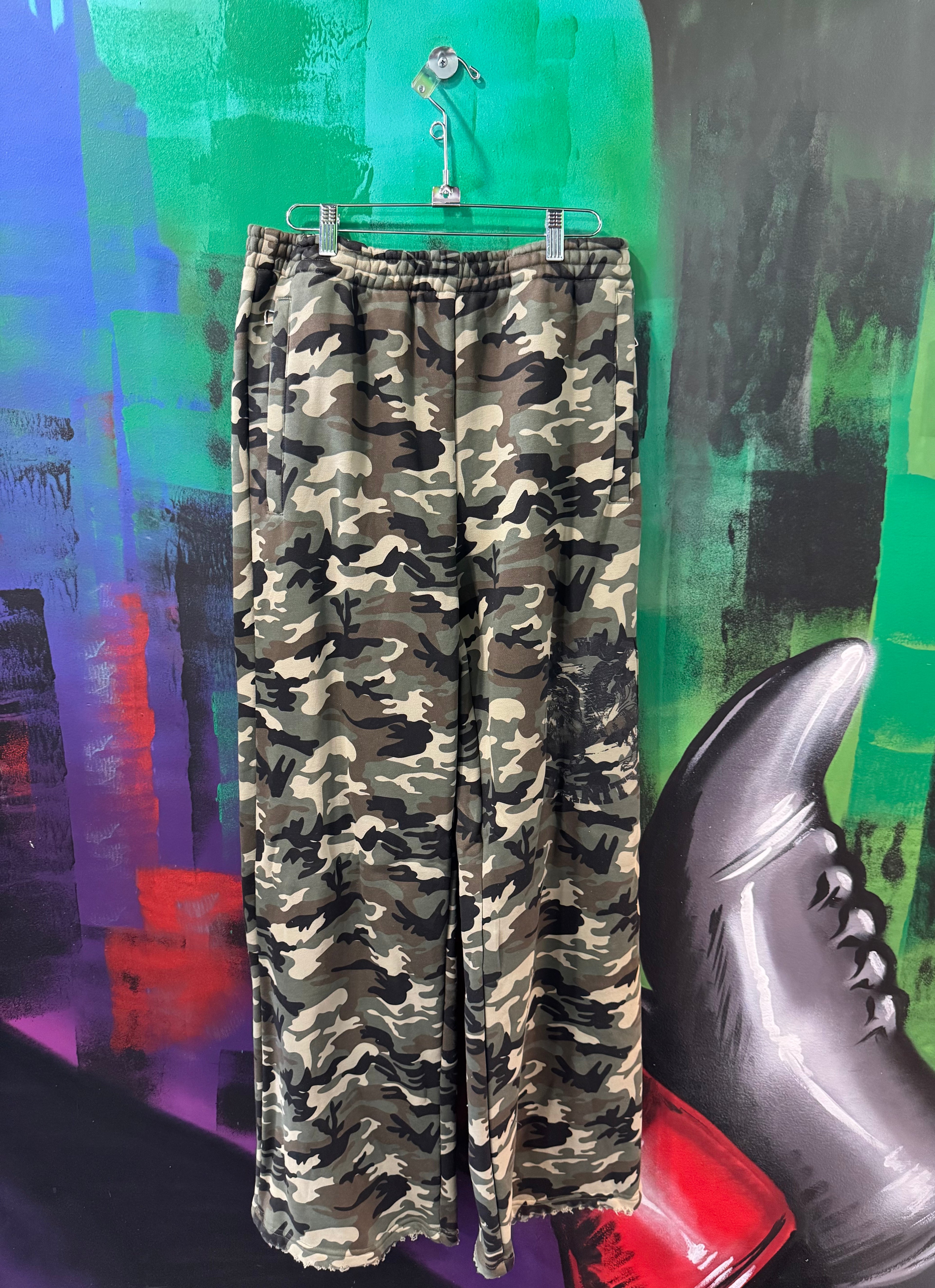 Saint Vanity Camo Green Sweatpants