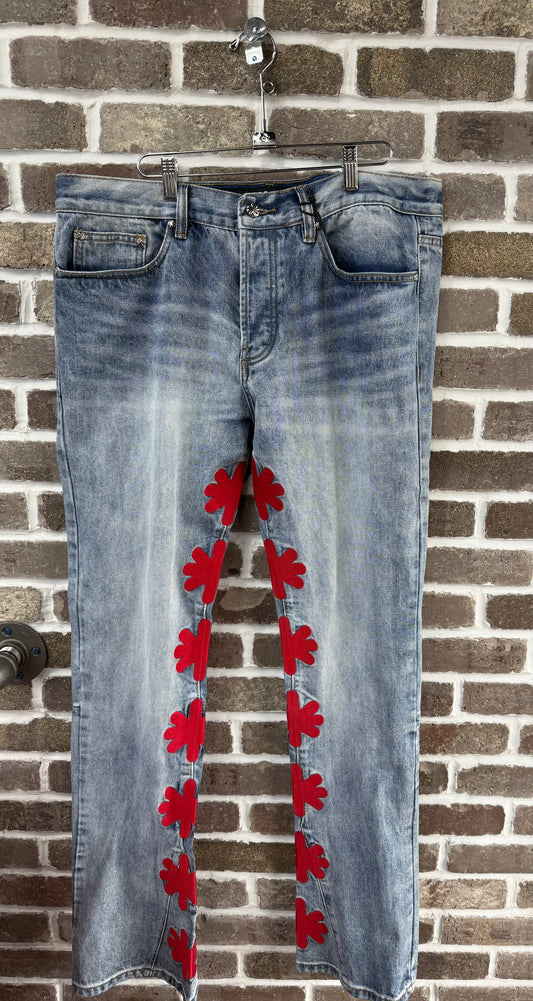 Lost Shdws Denim Red Jeans