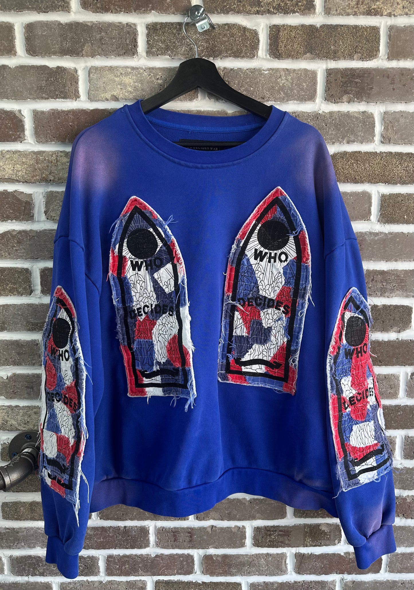 Who Decides War Glory Blue Crewneck Sweater