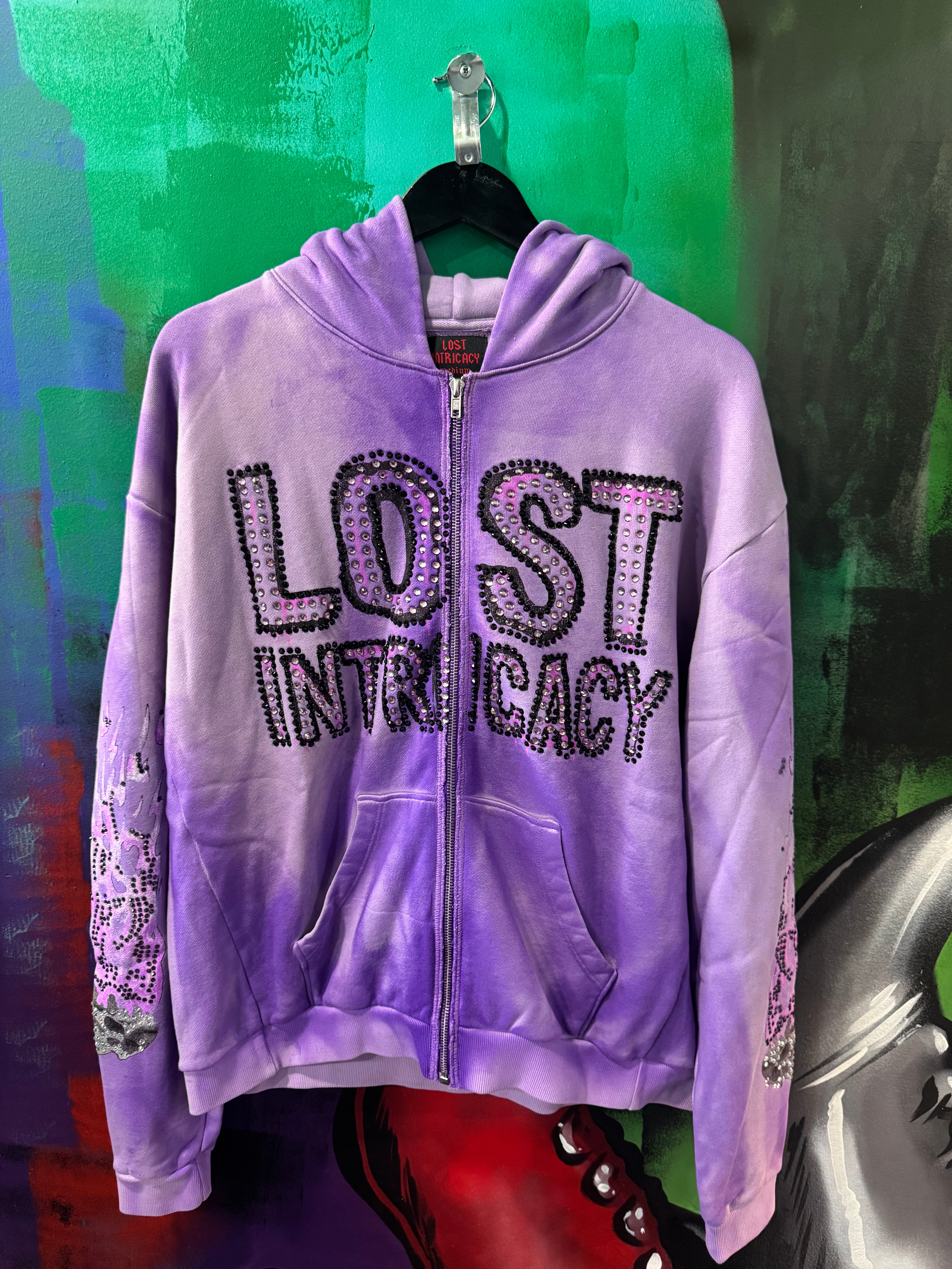 Lost Intricacy Half Man Half Amazing Purple Zip Up Hoodie