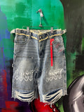 Lost Intricacy Blue Carpenter Jean Shorts