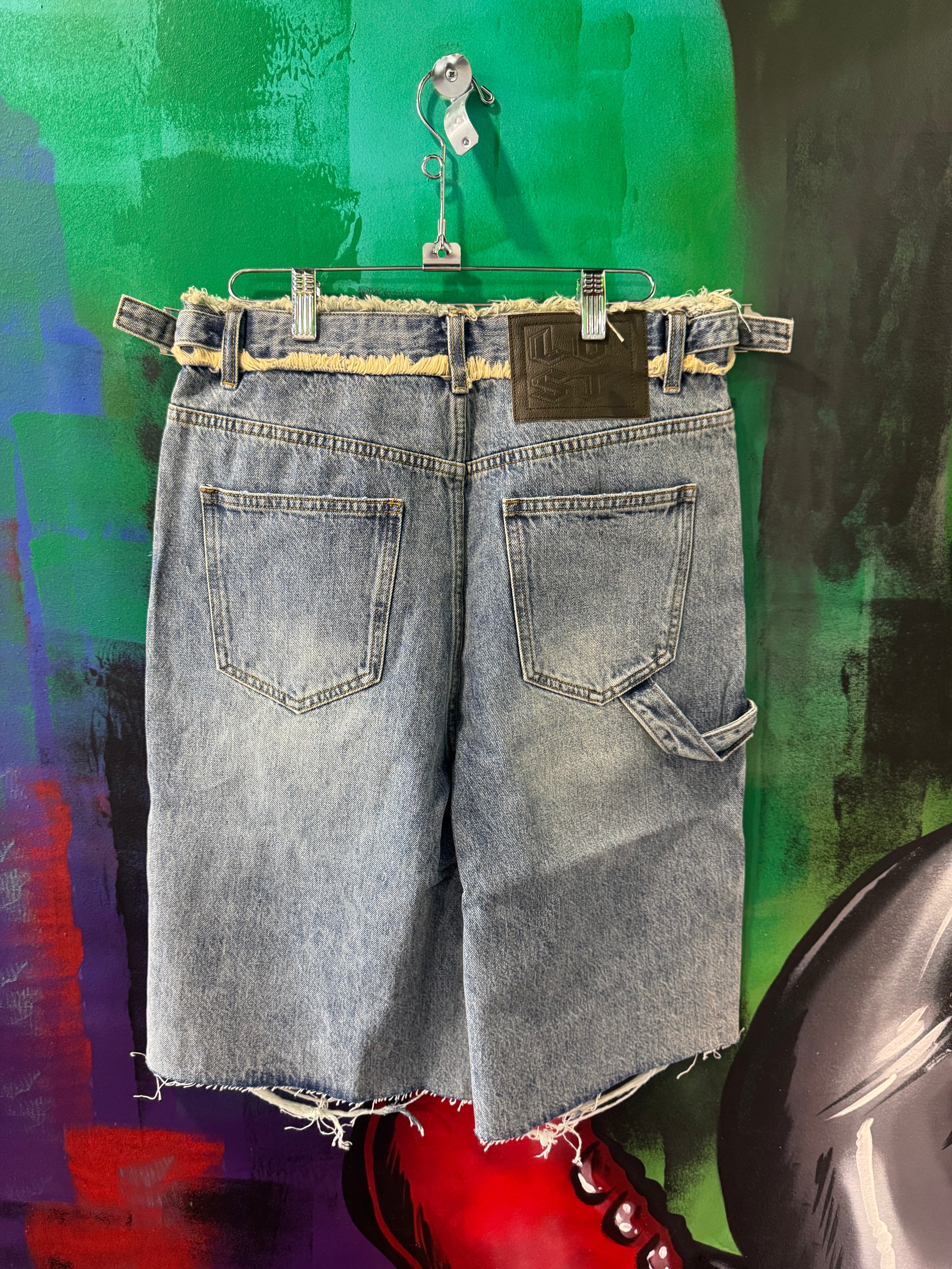 Lost Intricacy Blue Carpenter Jean Shorts