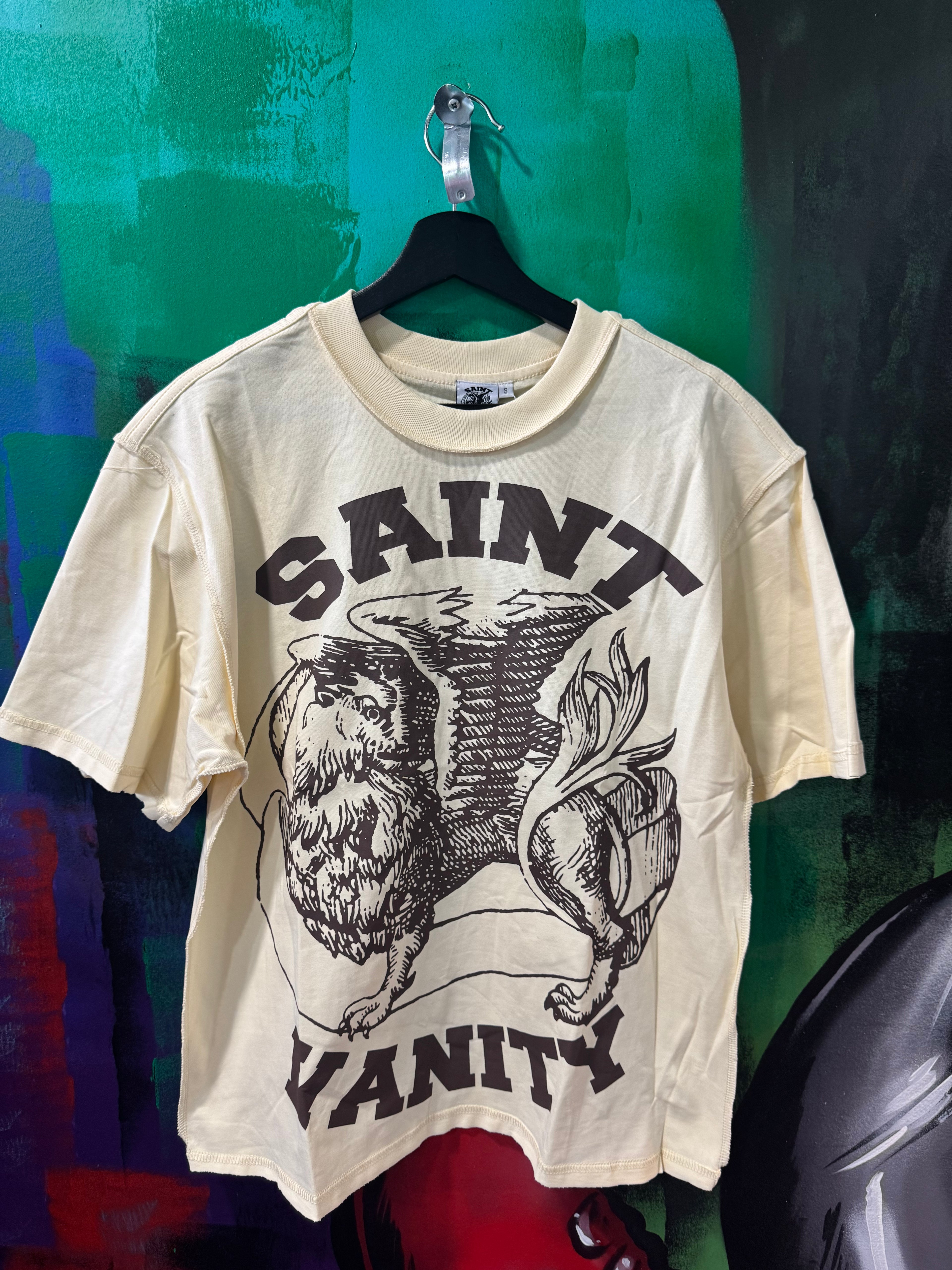 Saint Vanity Cream & Brown Griffin Tee