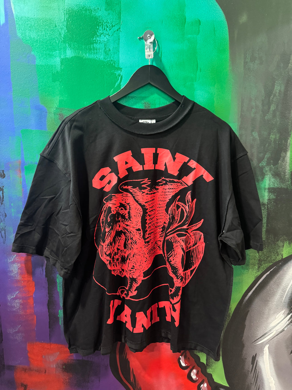 Saint Vanity Griffin Black & Red Tee