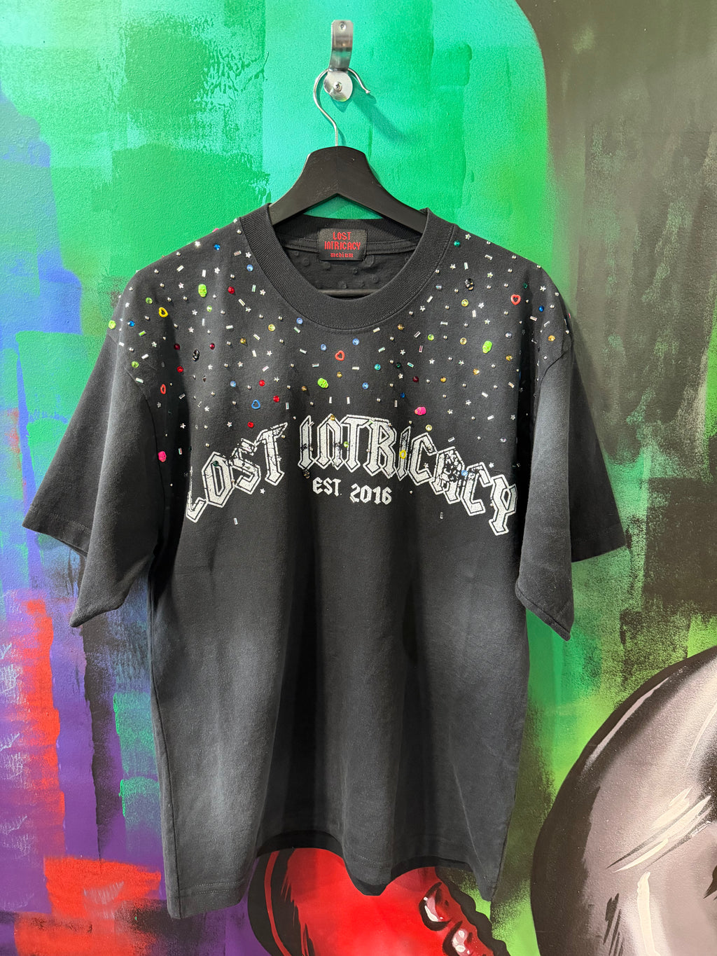 Lost Intricacy Sparkle Stone Black Tee