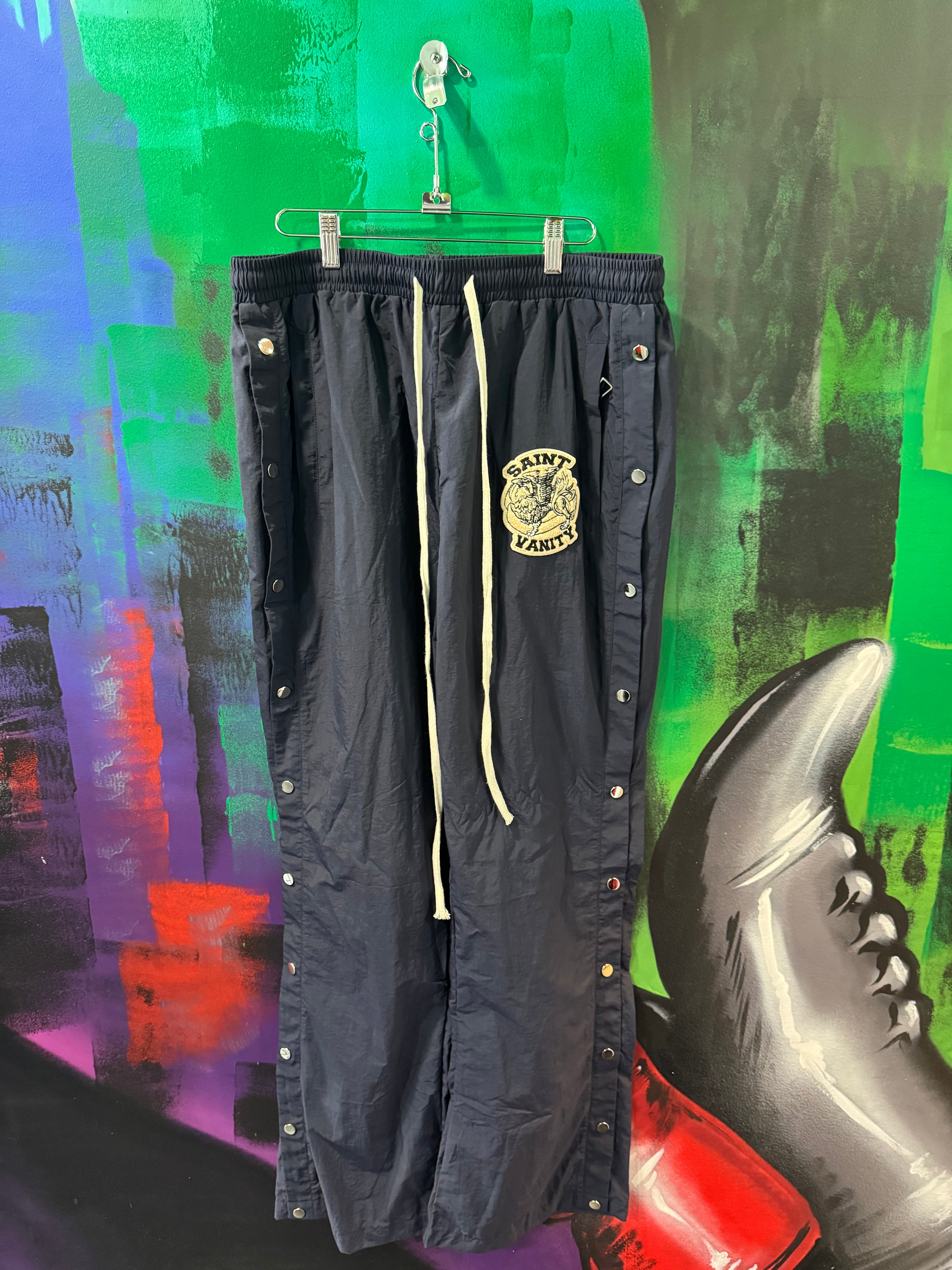 Saint Vanity Navy Nylon Pants
