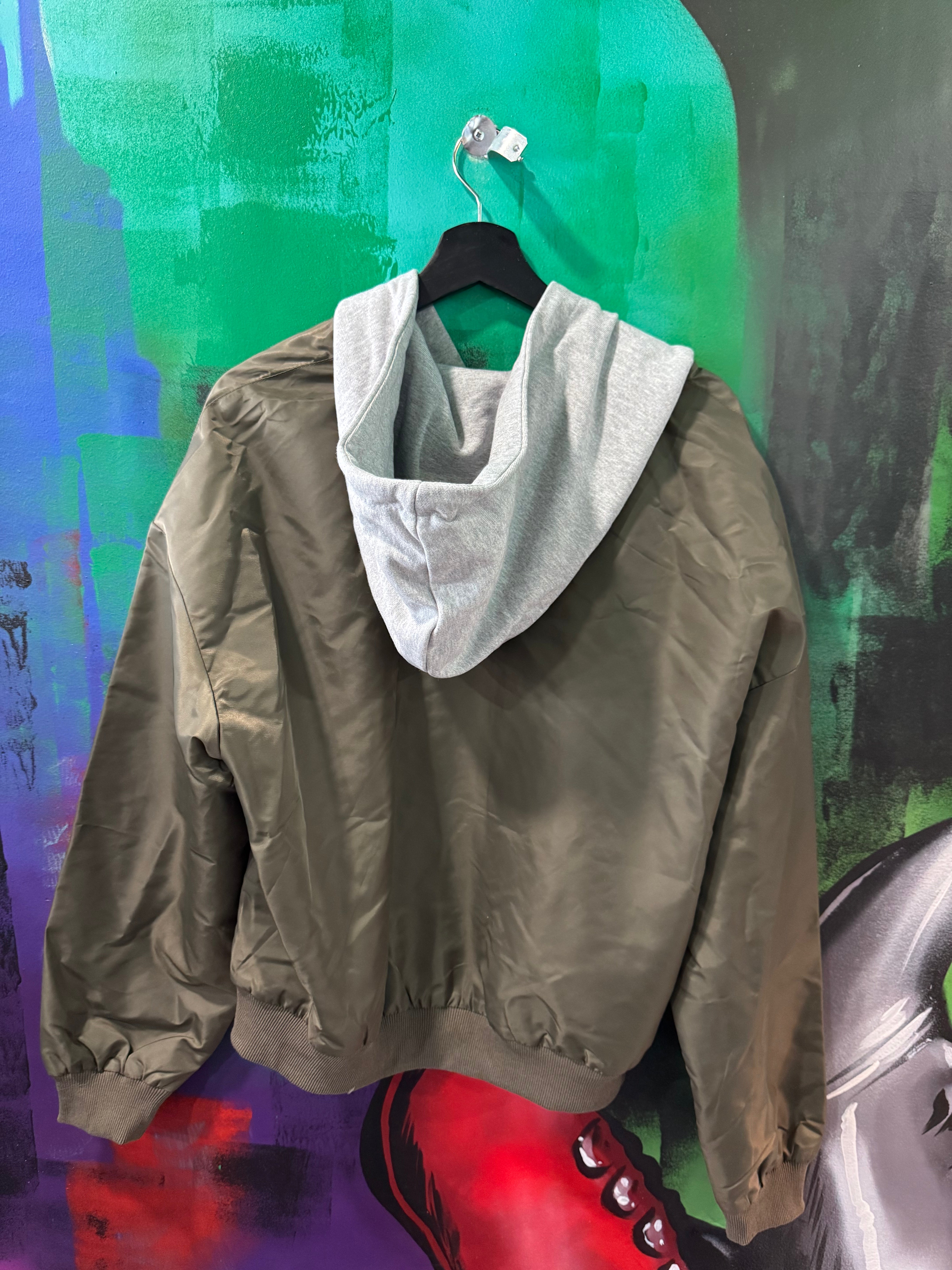 Saint Vanity Premium Olive Nylon Bomber Jacket