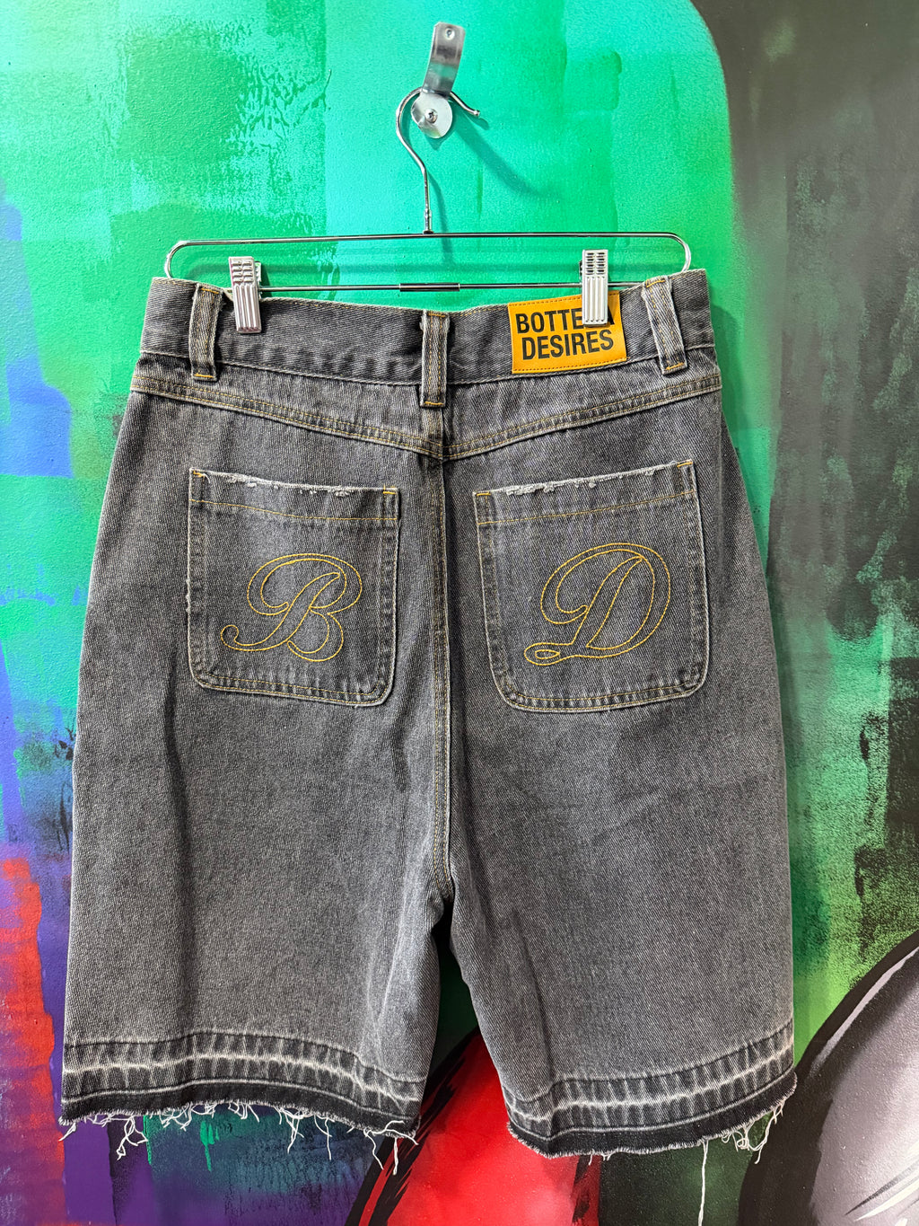 Bottega Desires Logo Black Wash Jean Jorts