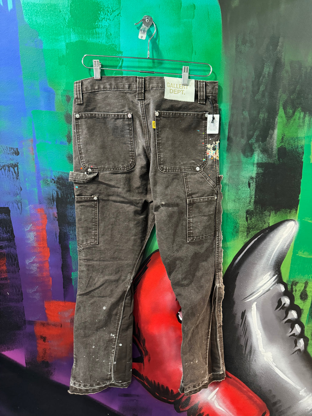 Gallery Dept. Carpenter Paint Splatter Brown Jeans
