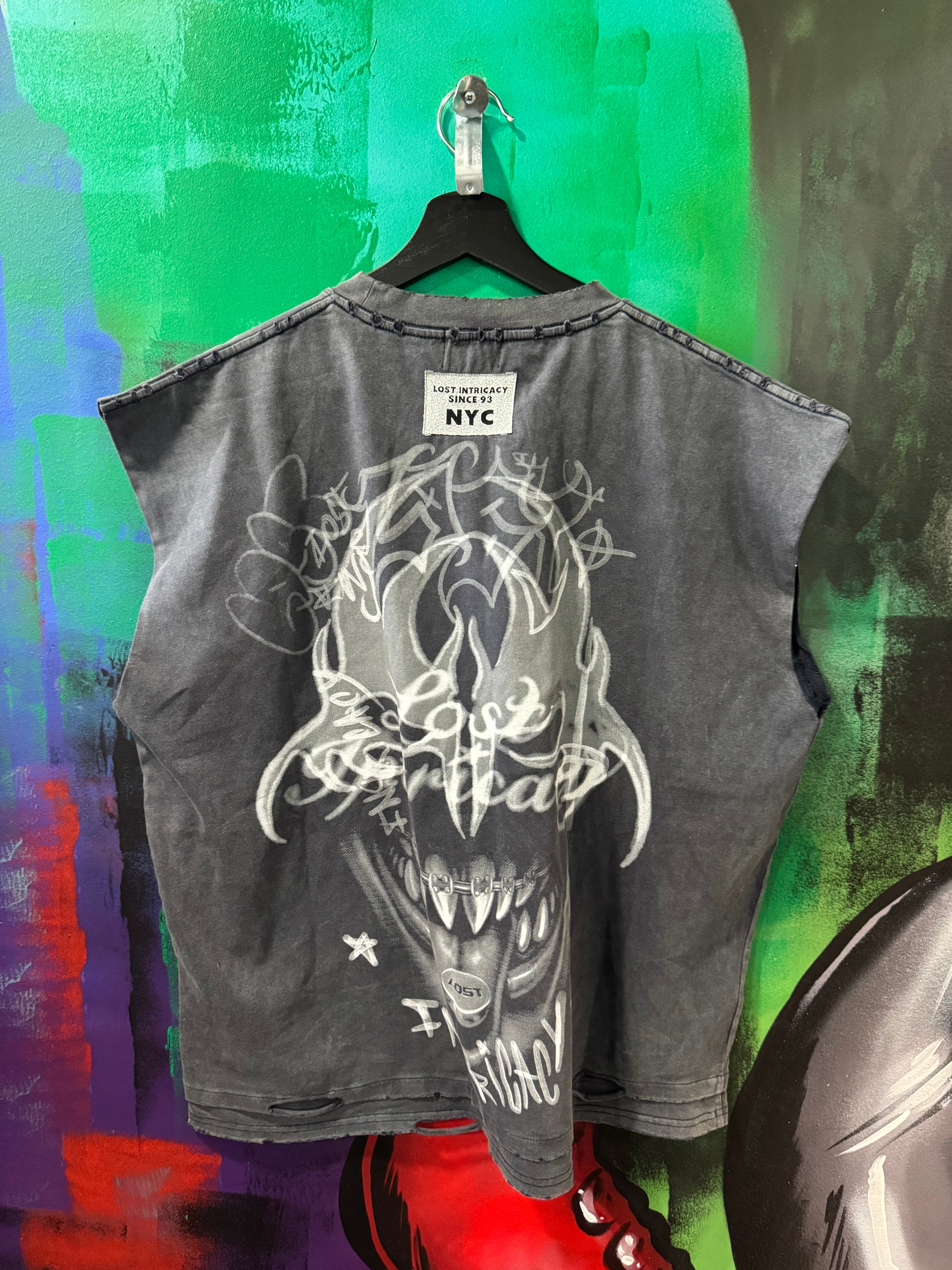 Lost Intricacy Twisted Signal Sleeveless Tee