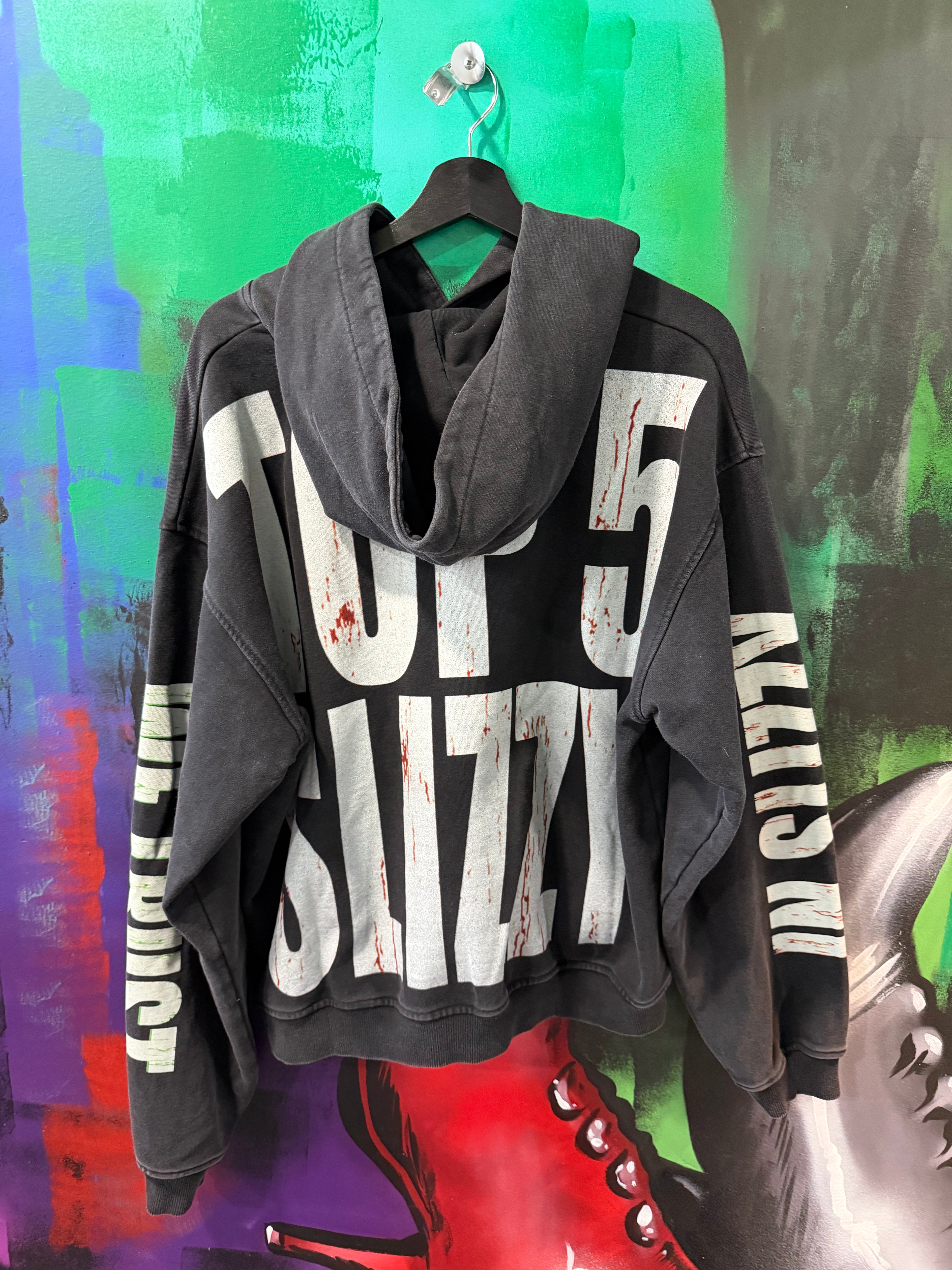 Godspeed Top 5 Slizzy VVS Black Wash Hoodie