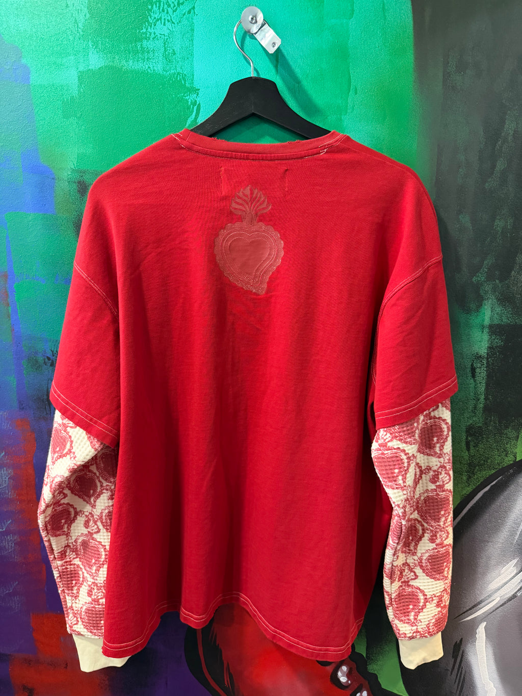 When Smoke Clears Diamond Logo Thermal Red Longsleeve