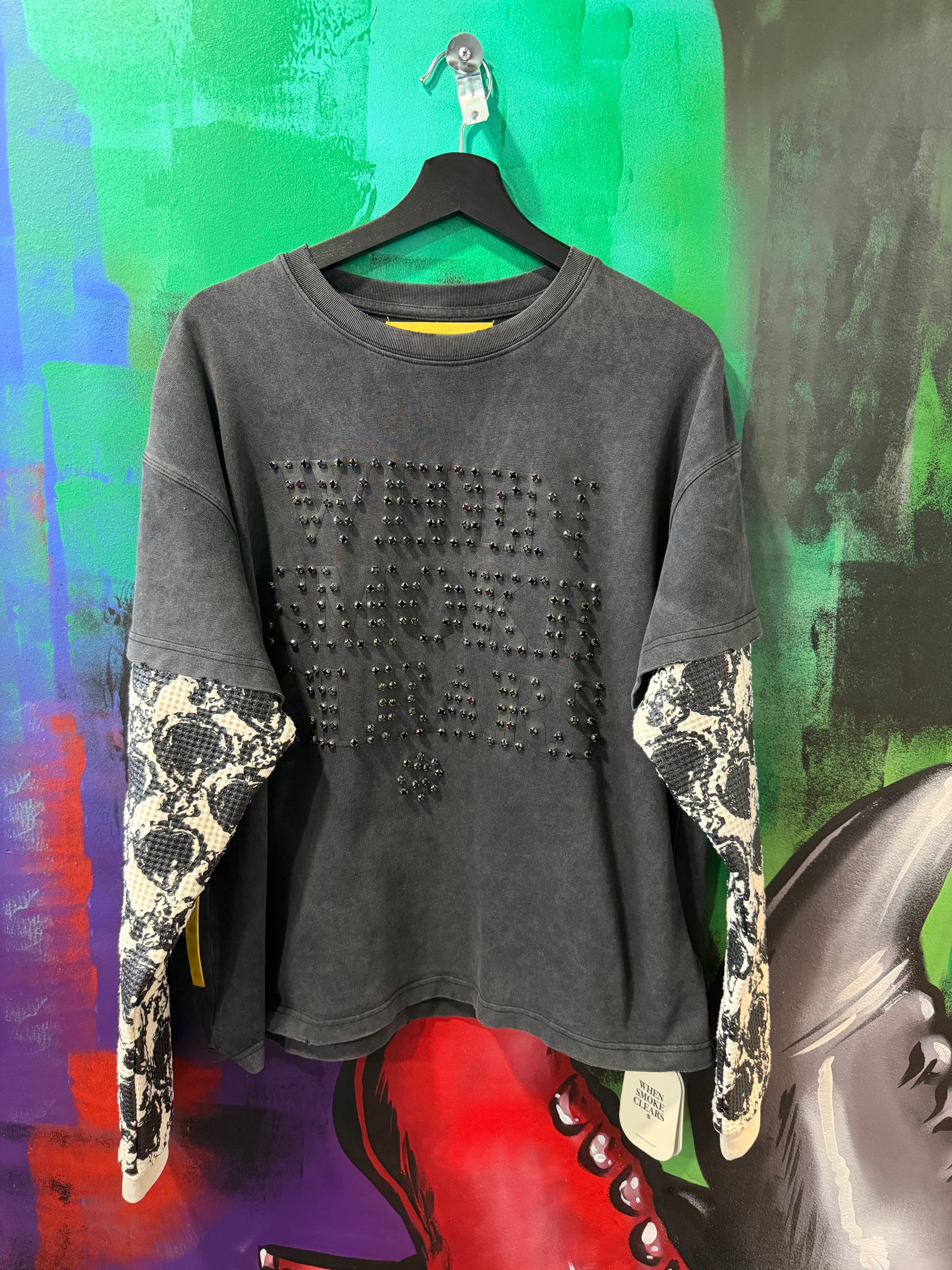 When Smoke Clears Diamond Logo Thermal Black/Black Longsleeve