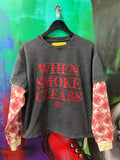 When Smoke Clears Diamond Logo Thermal Black/Red Longsleeve