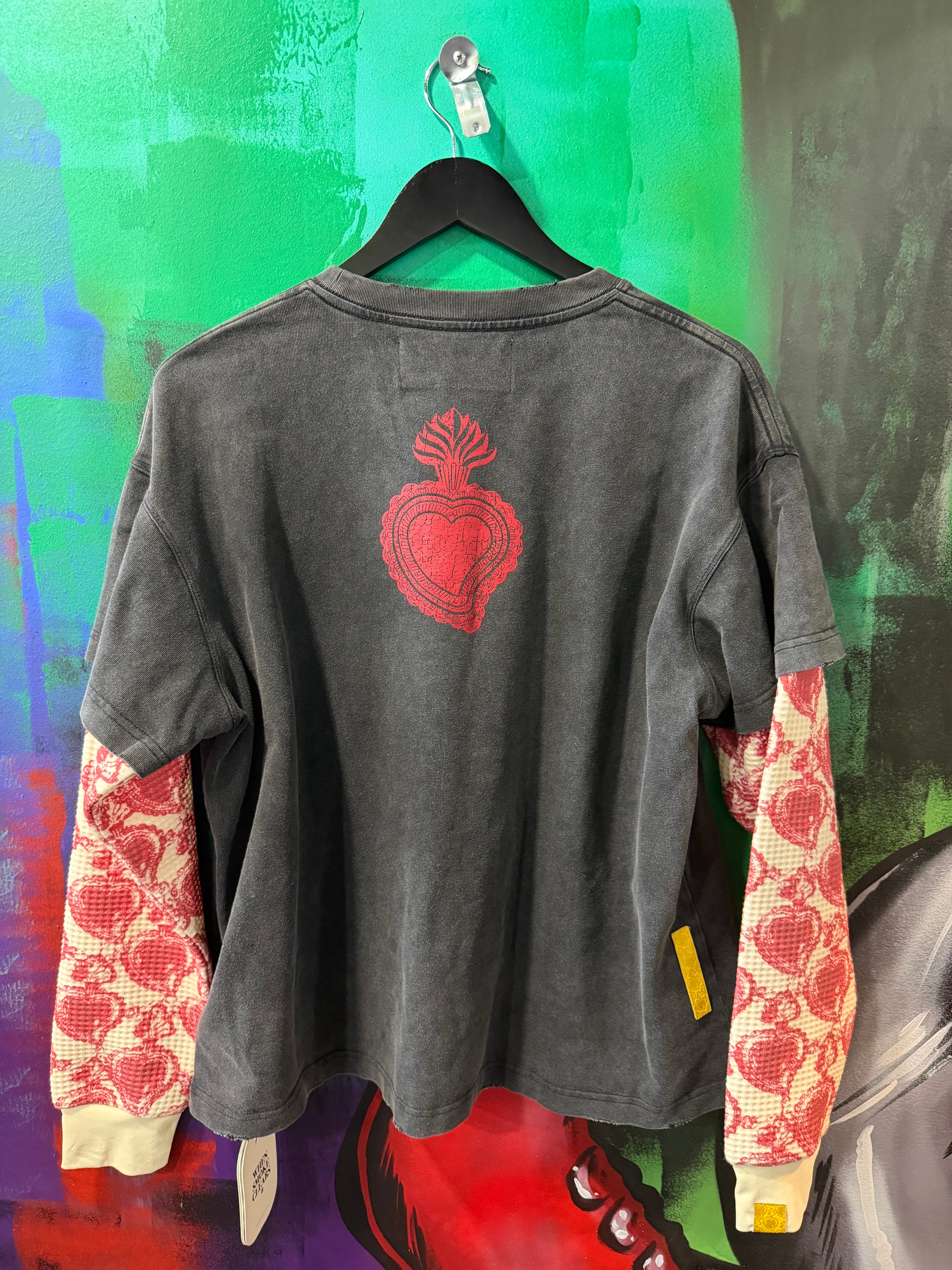 When Smoke Clears Diamond Logo Thermal Black/Red Longsleeve