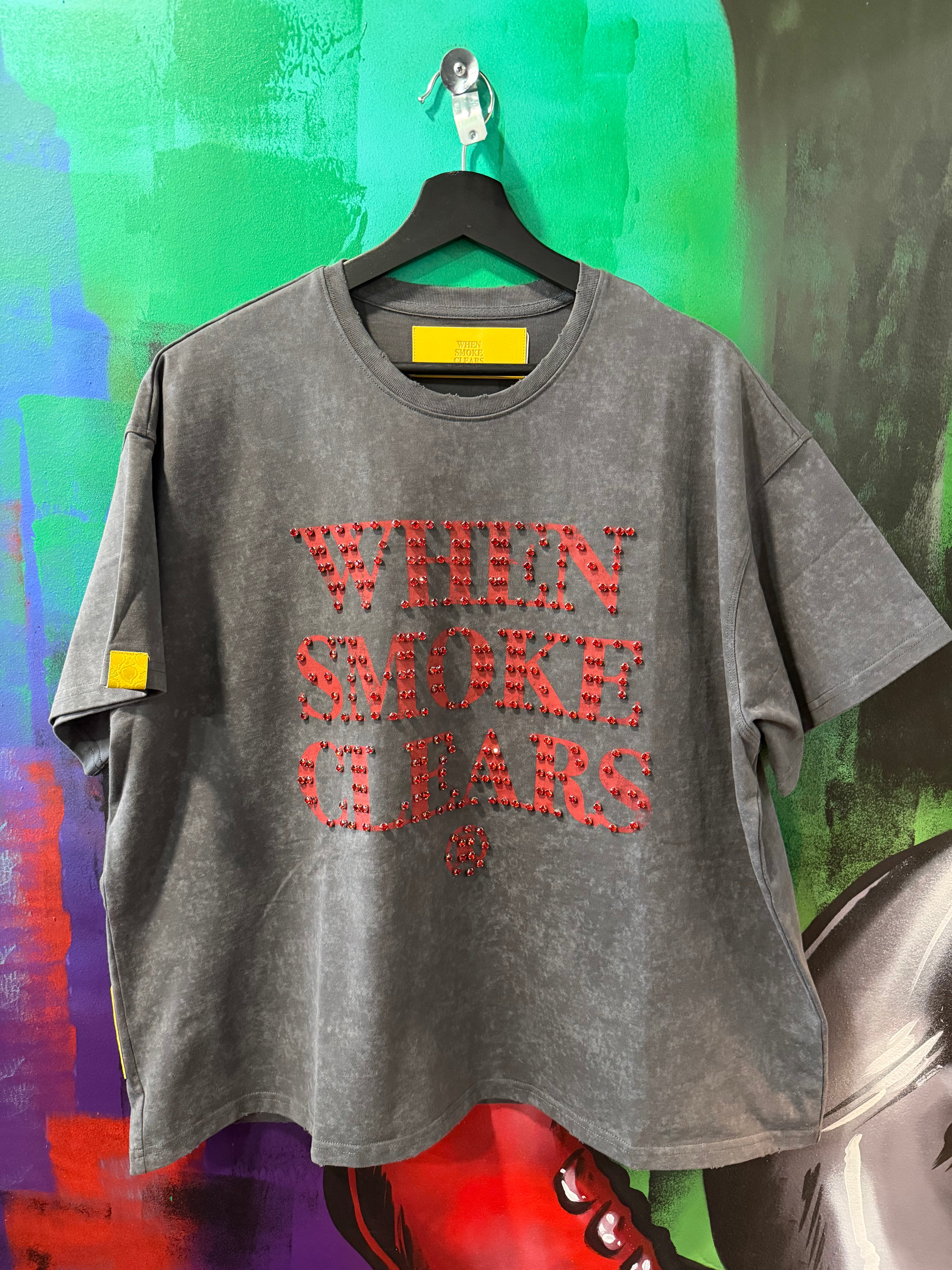 When Smoke Clears Space Black/Red Diamond Tee