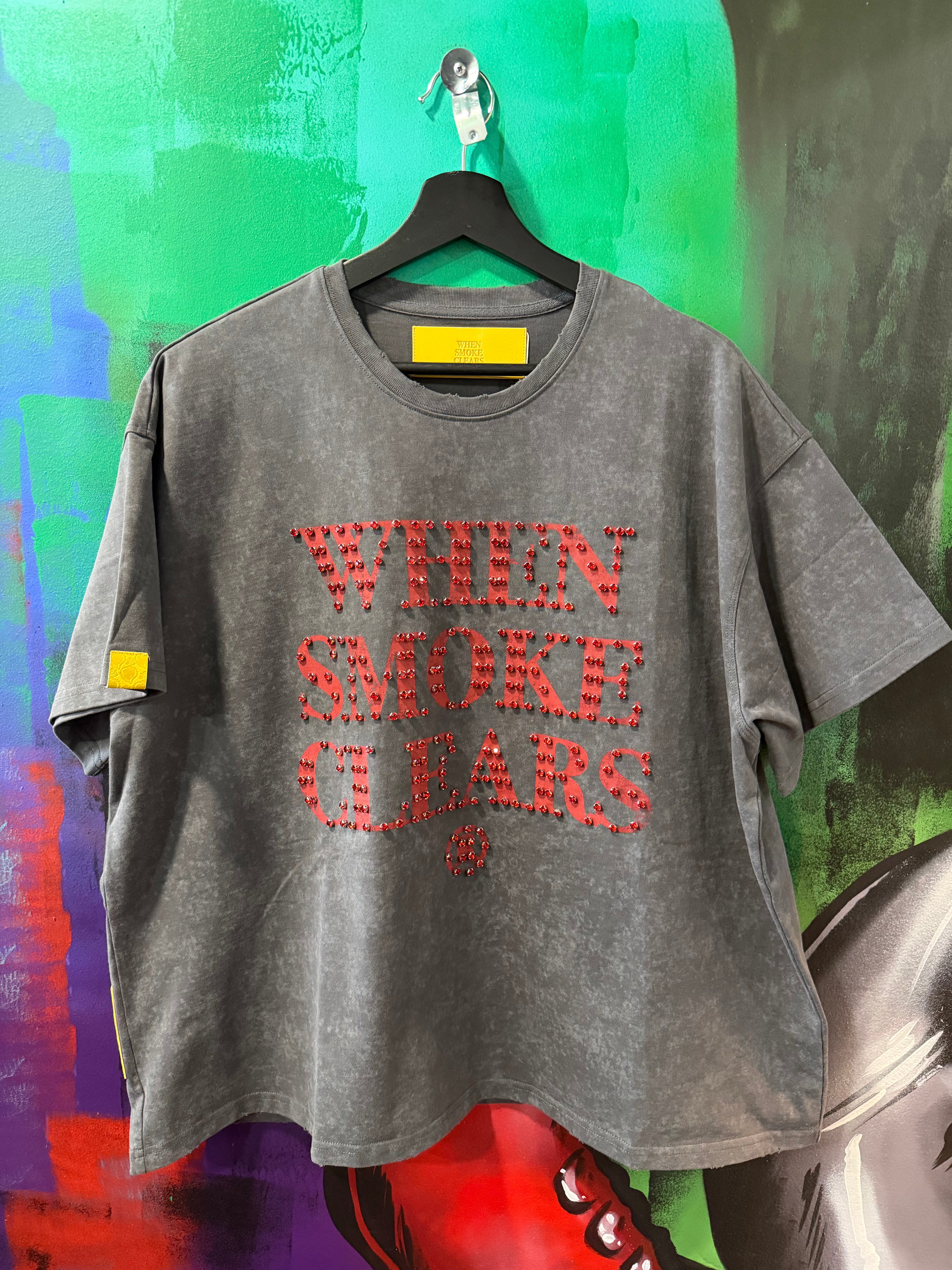 When Smoke Clears Space Black/Red Diamond Tee