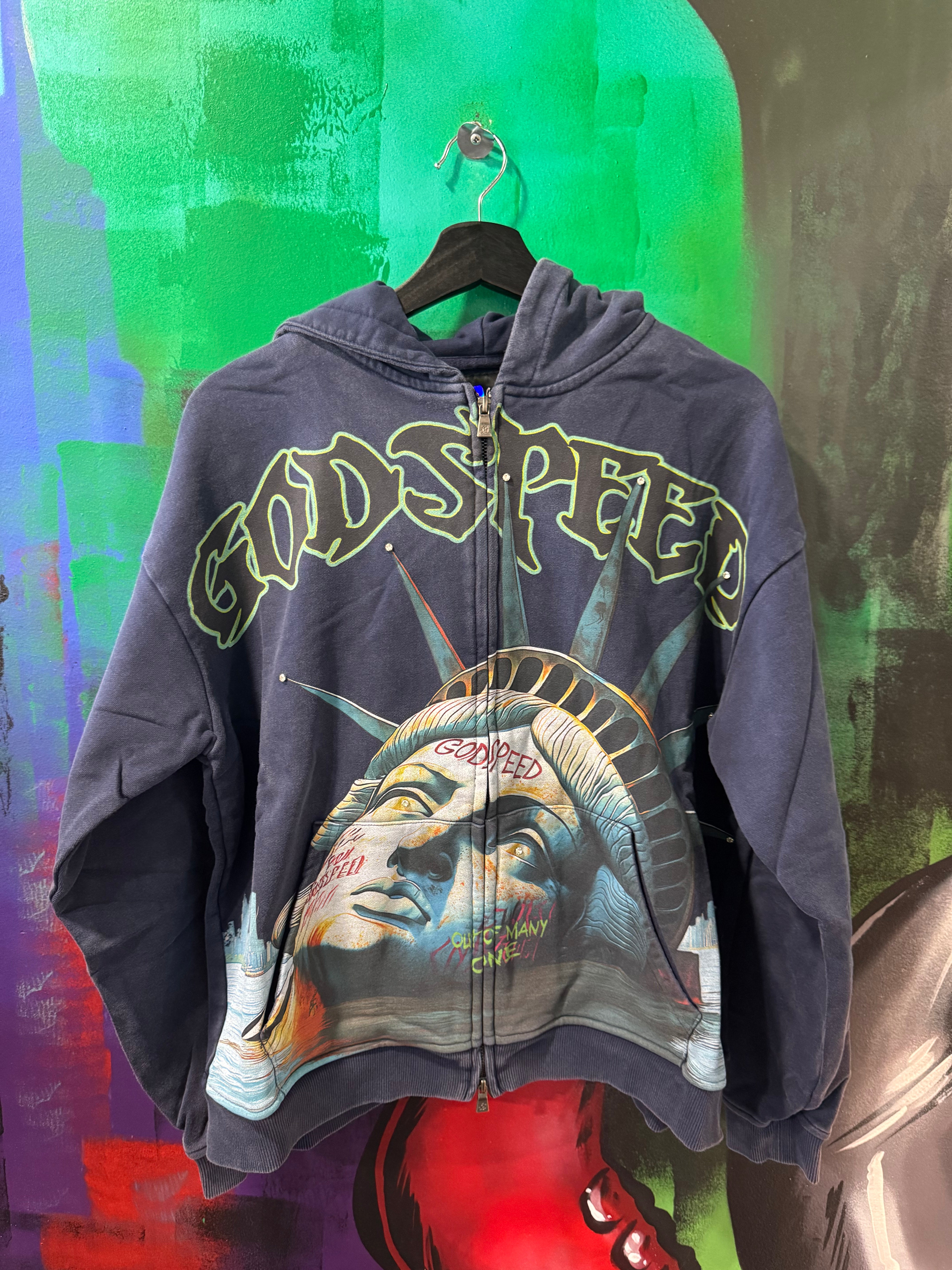 Godspeed Sunken Liberty Navy Hoodie