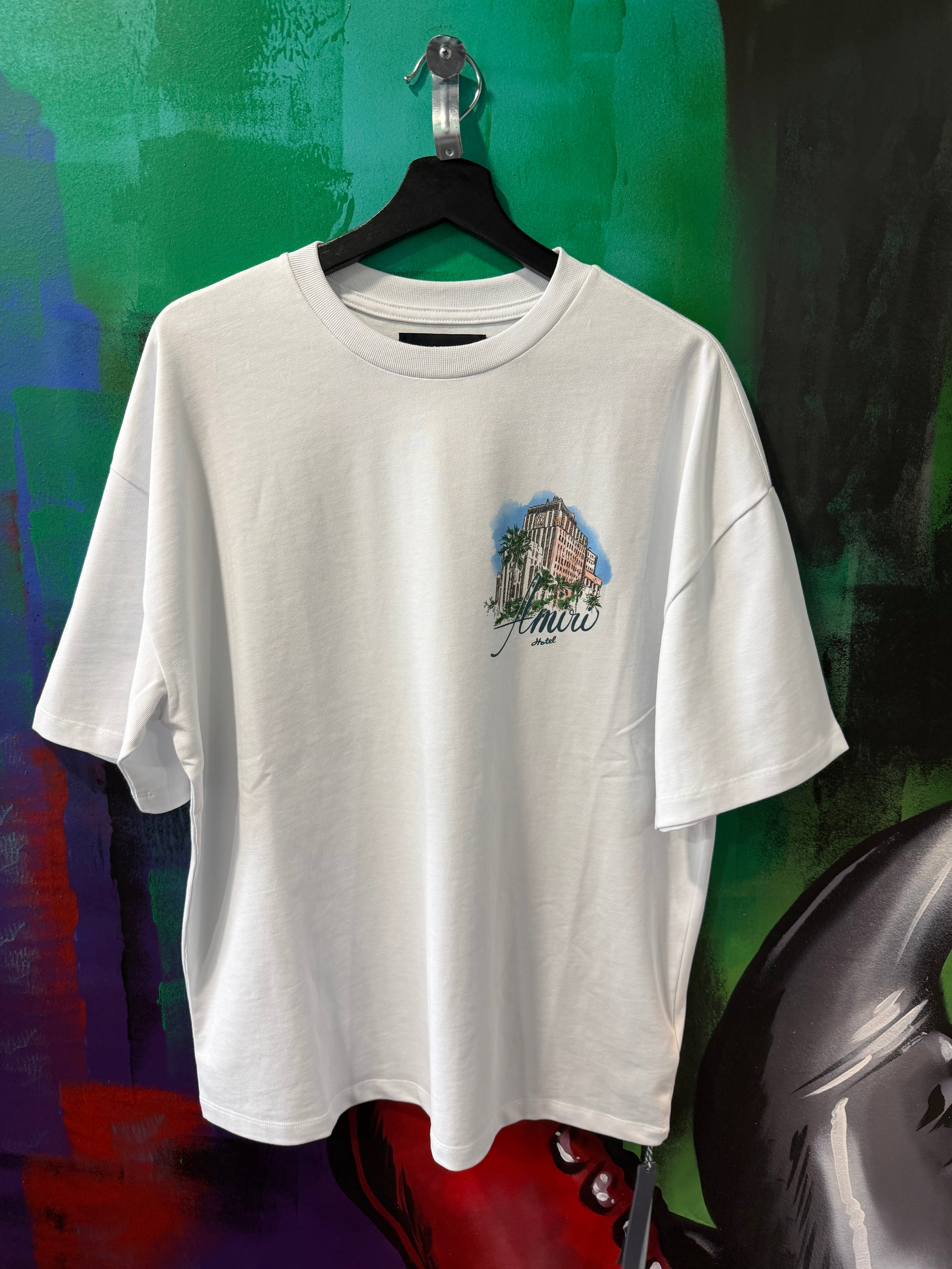 Amiri Hotel Lobby Oversize White Tee