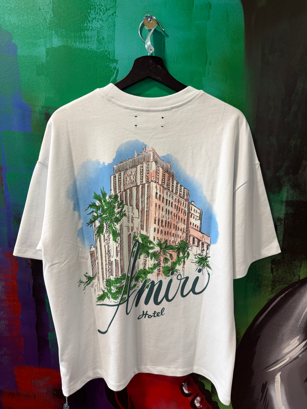 Amiri Hotel Lobby Oversize White Tee