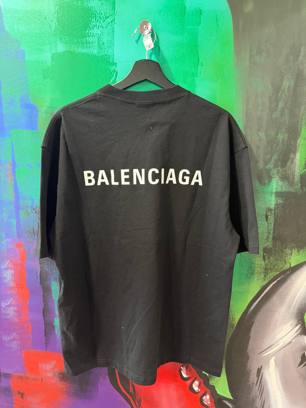 Balenciaga Double Sided Logo Black Tee