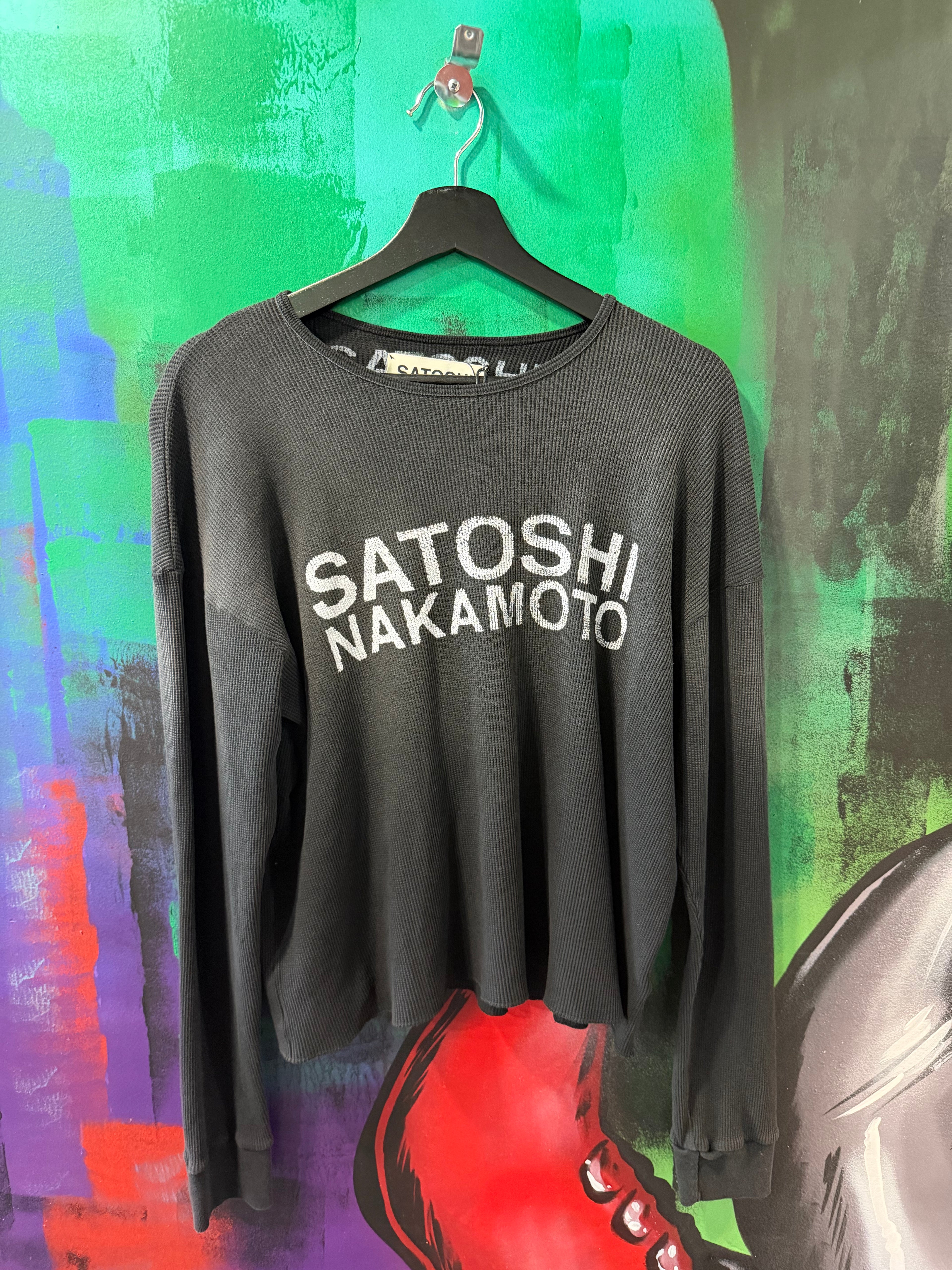 Satoshi Nakamoto Logo Black Thermal Tee