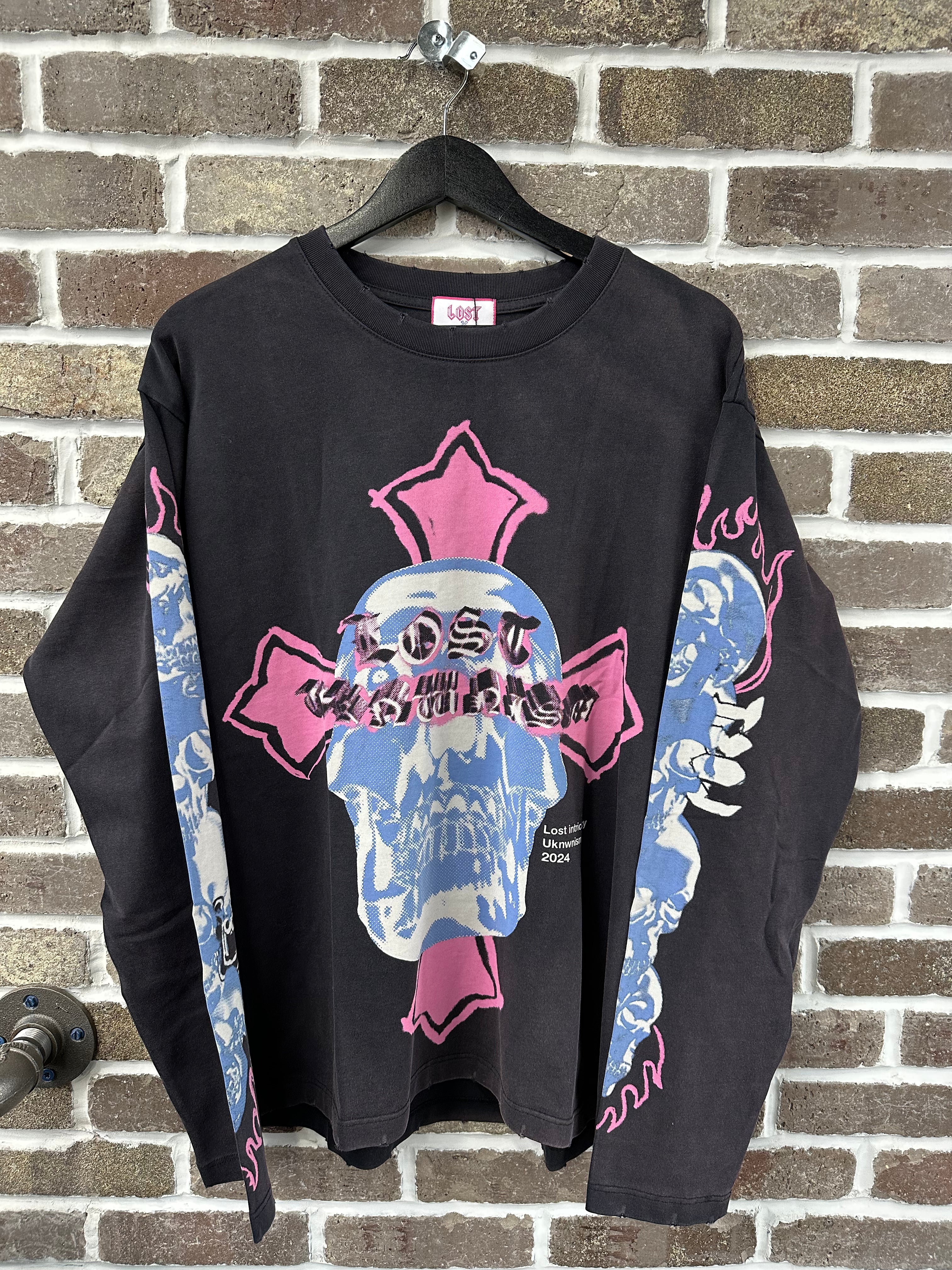 Lost Intricacy x UNKWNism Navy/Pink Longsleeve
