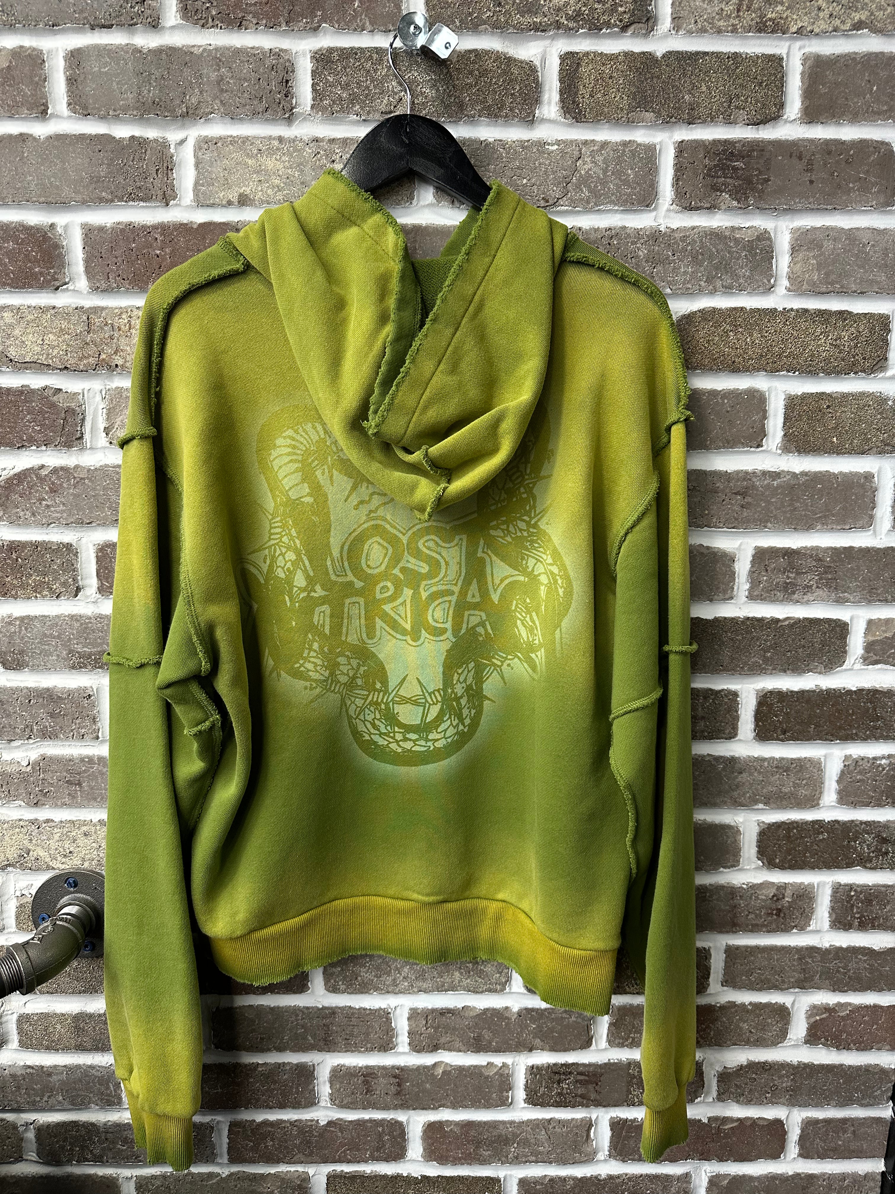 Lost Intricacy Green Rhinestone Zip Up Hoodie