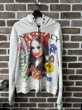 Lost Intricacy White Front Page Mag Zip Up Hoodie