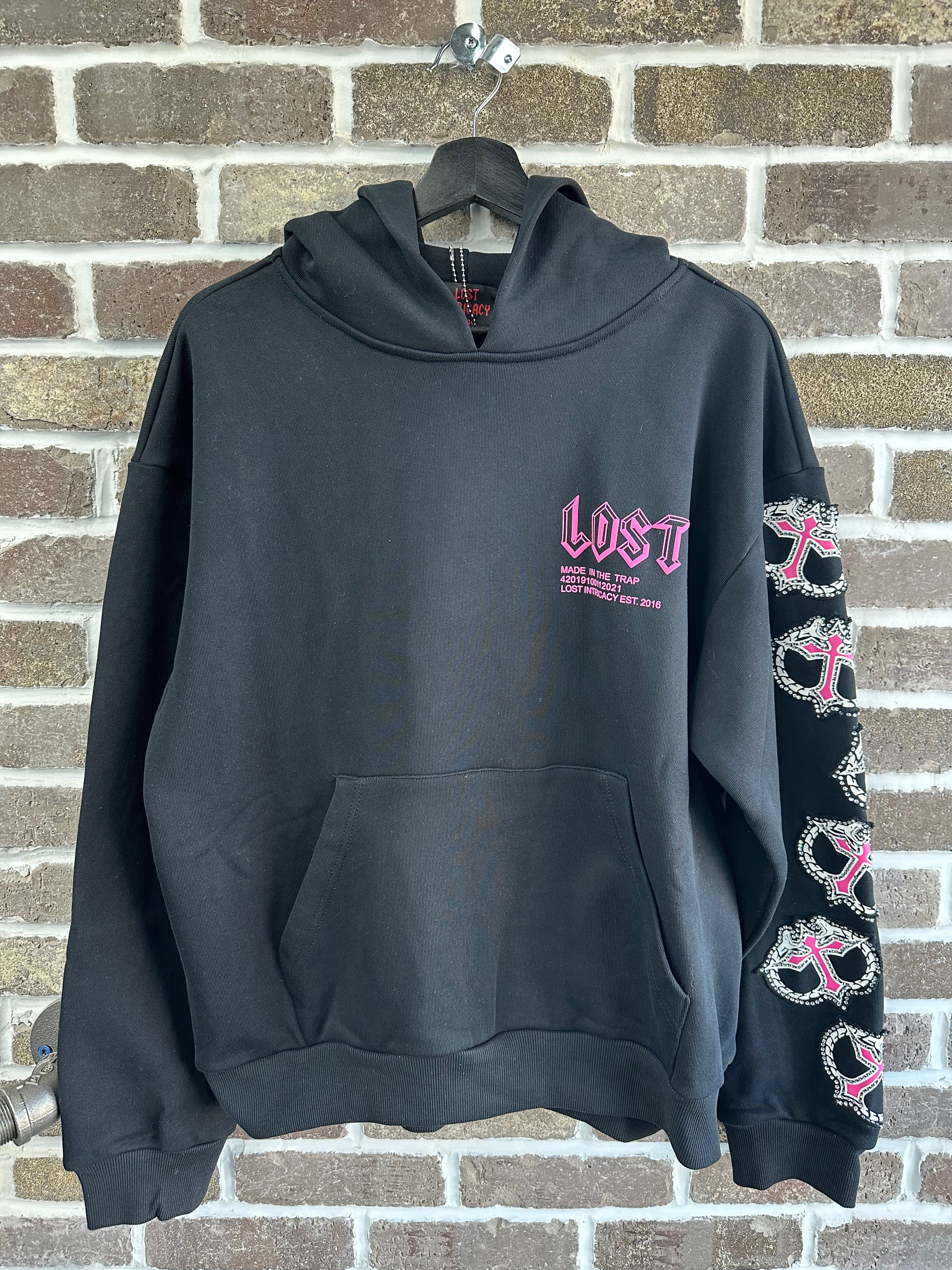 Lost Intricacy Black/Pink Mitt Hoodie