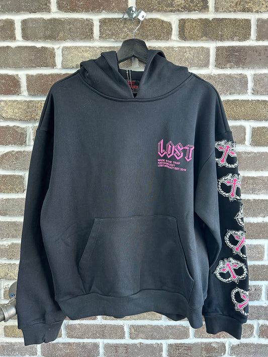 Lost Intricacy Black/Pink Mitt Hoodie