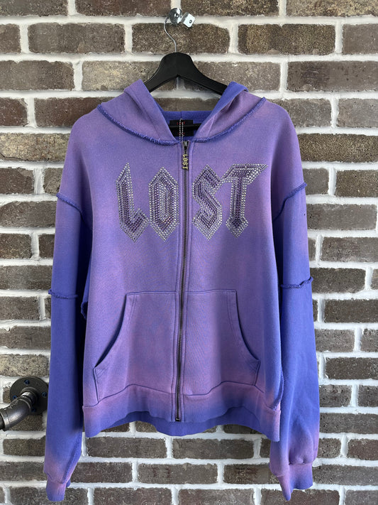 Lost Intricacy Lavender Zip Up Hoodie