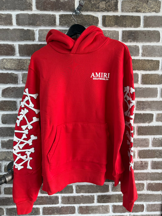 Amiri Red Bone Hoodie
