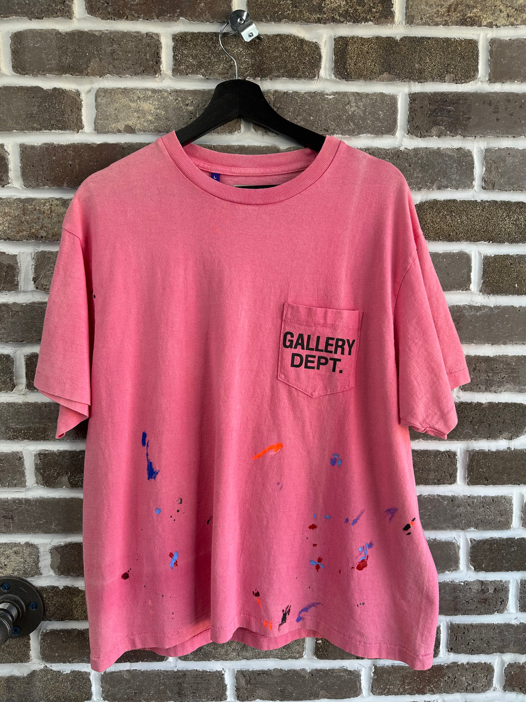 Gallery Dept. Vintage Logo Painted Tee Salmon