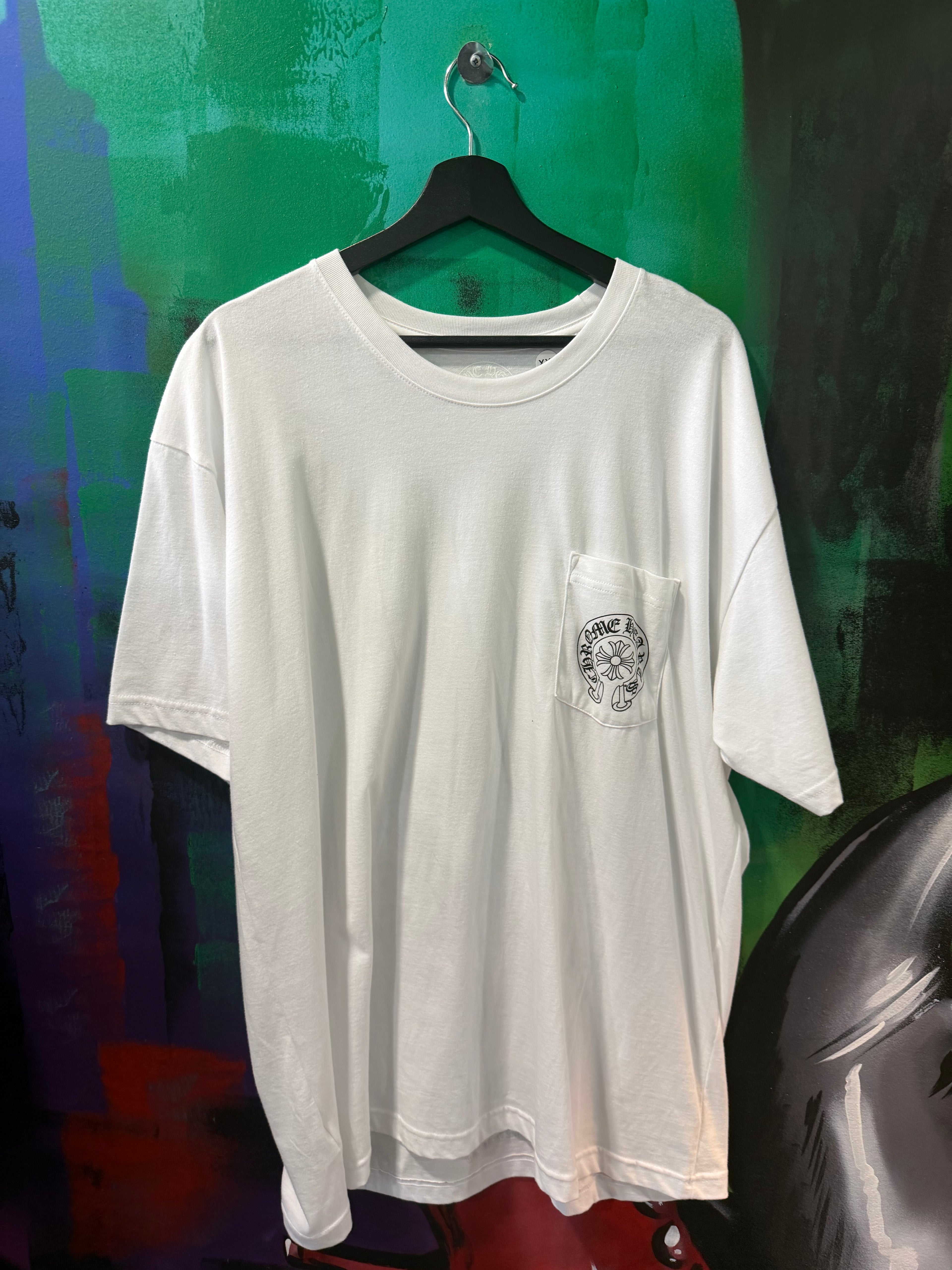 Chrome Hearts White Pocket Logo & Back Tee