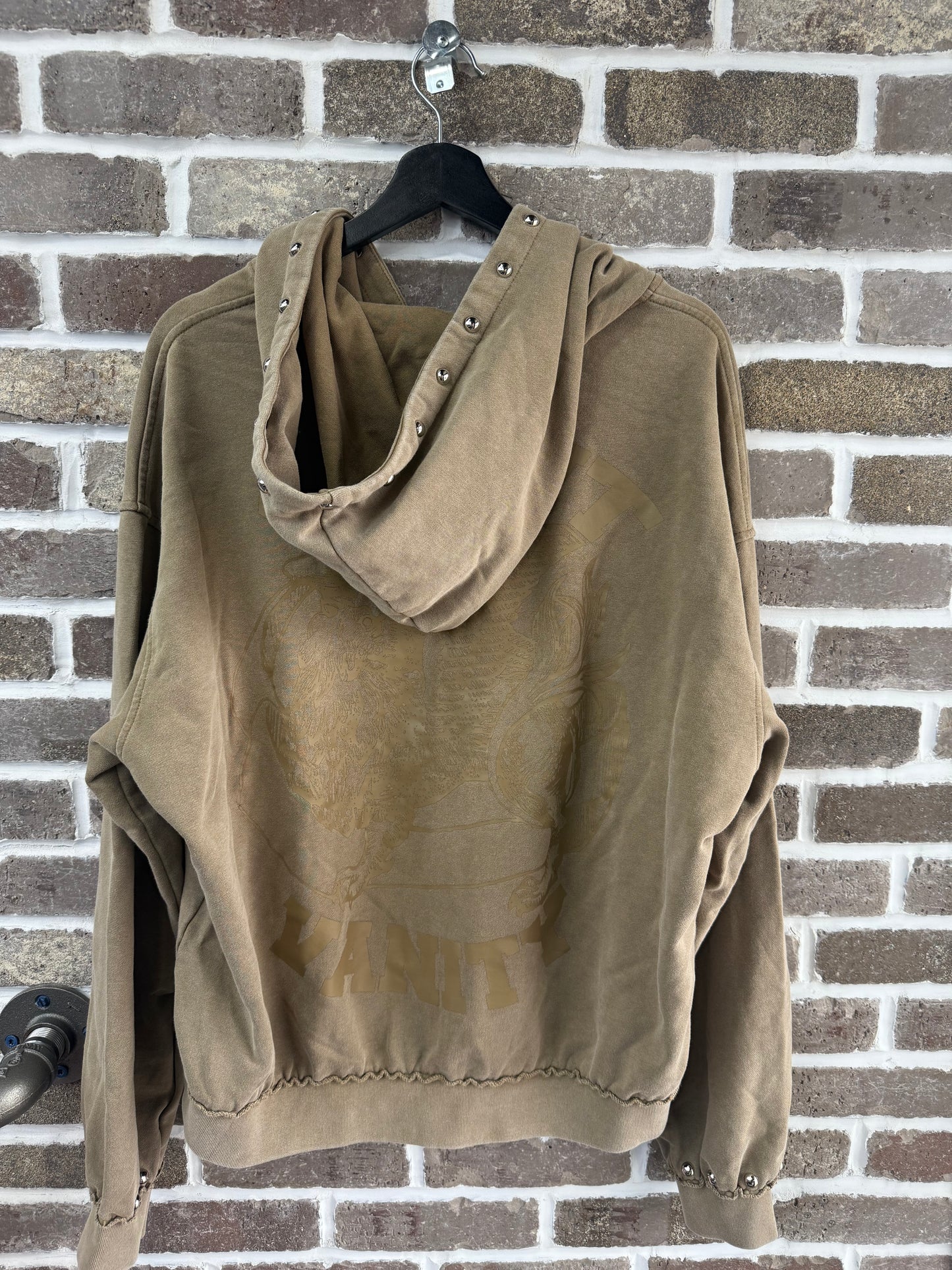 Saint Vanity Terry Cloth Brown Zip Up Hoodie