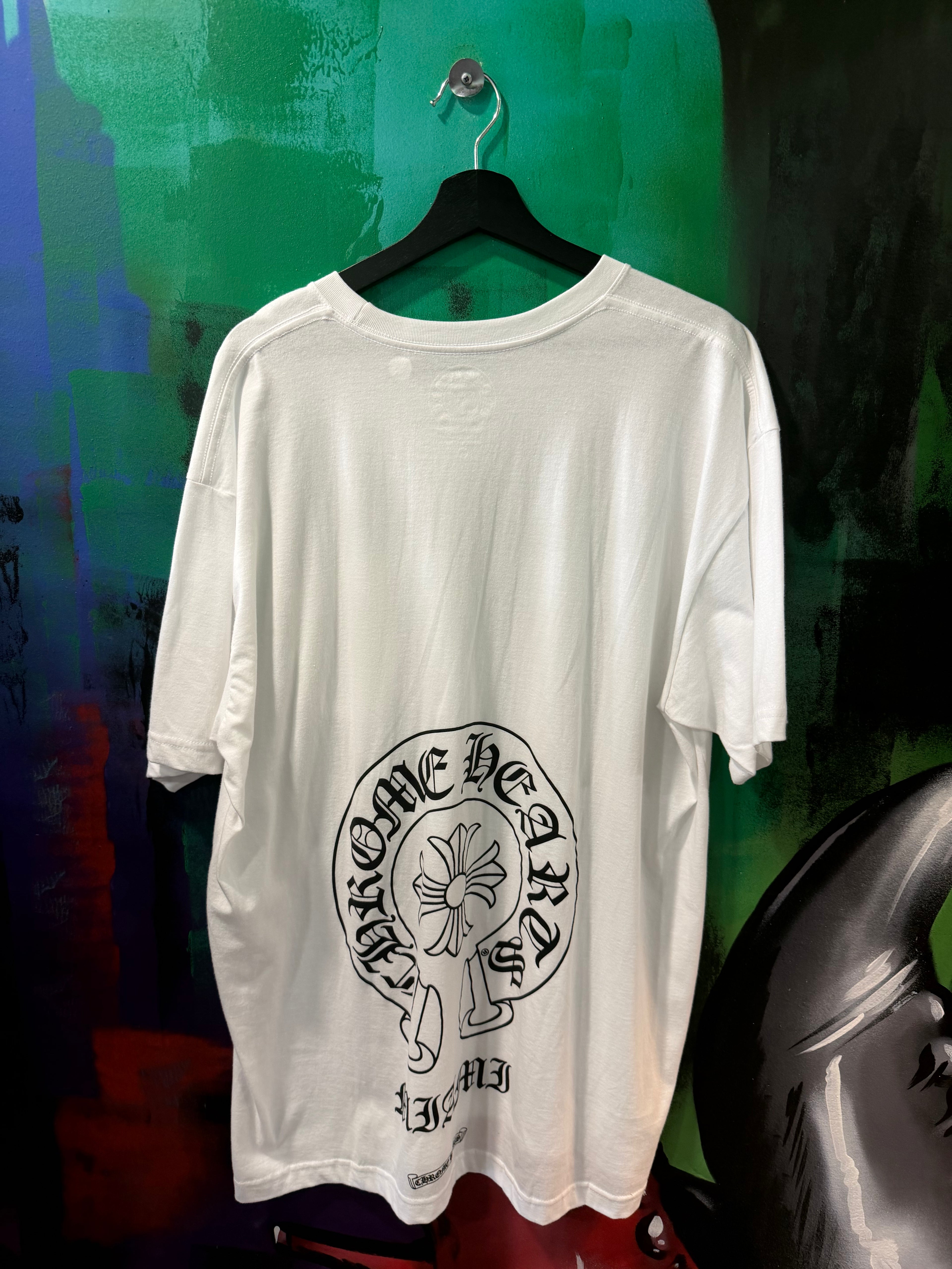 Chrome Hearts White Pocket Logo & Back Tee