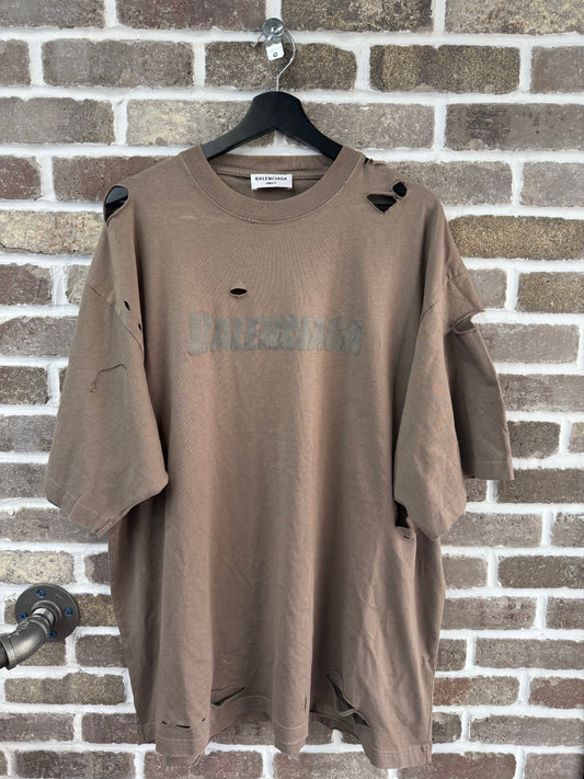 Balenciaga Brown grey Tee