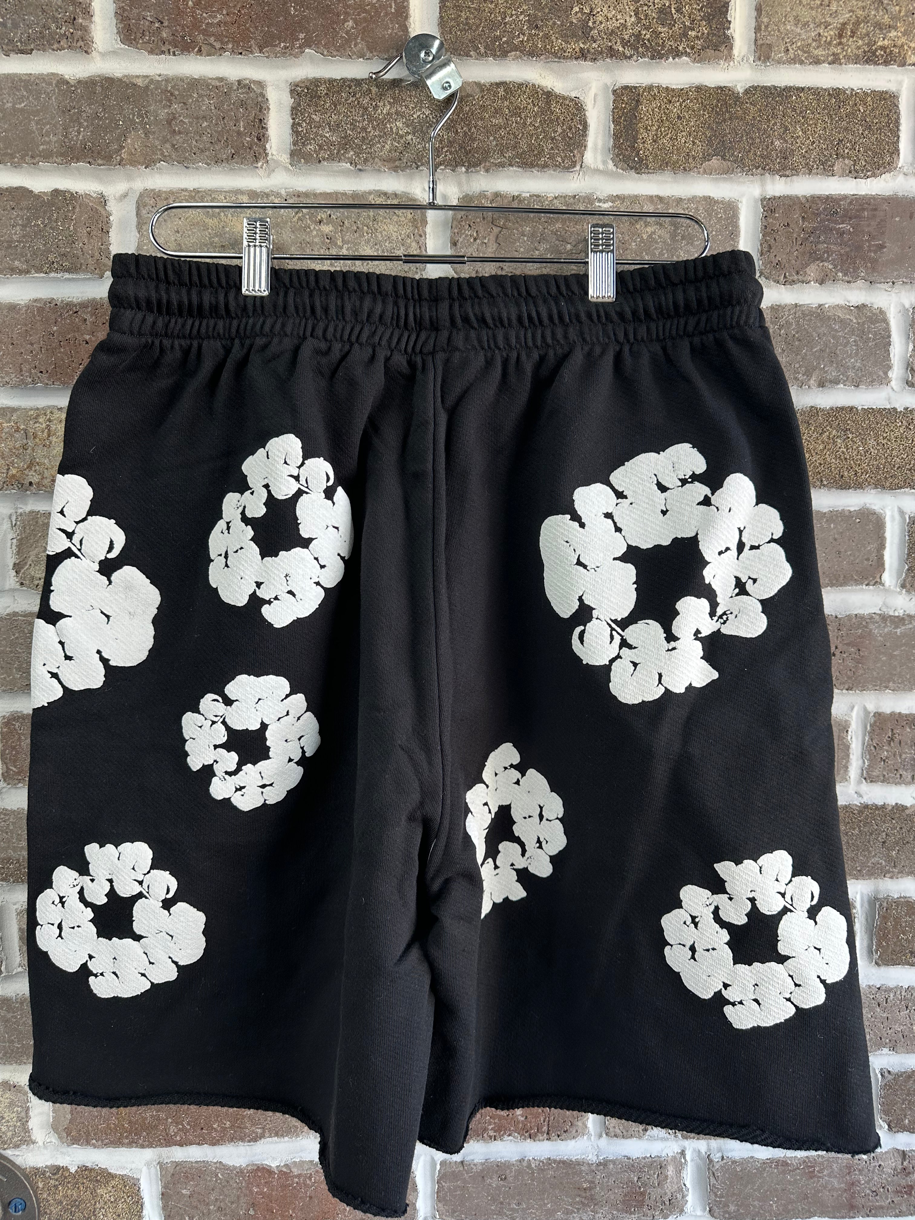 Denim Tears The Cotton Wreath Shorts Black