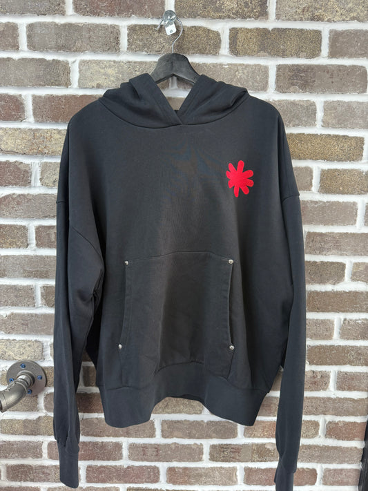 Lost Shdws Single Layered Classic Black Red Hoodie