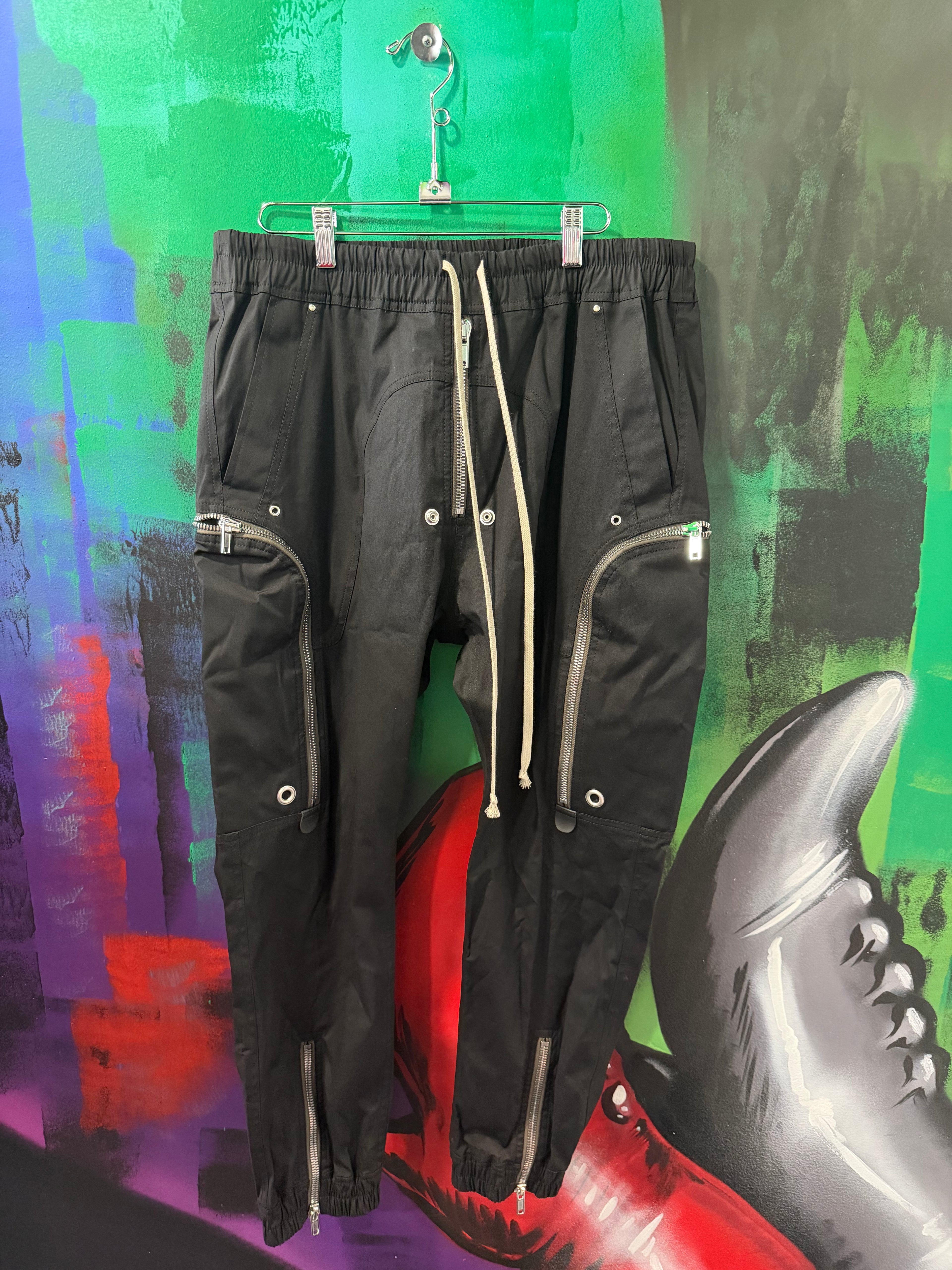 Rick Owens Bauhaus Pods Black Nylon Pants